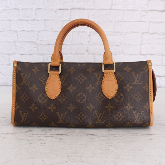 Louis Vuitton Popincourt Handle Crossbody Monogram Purse Leather Brown