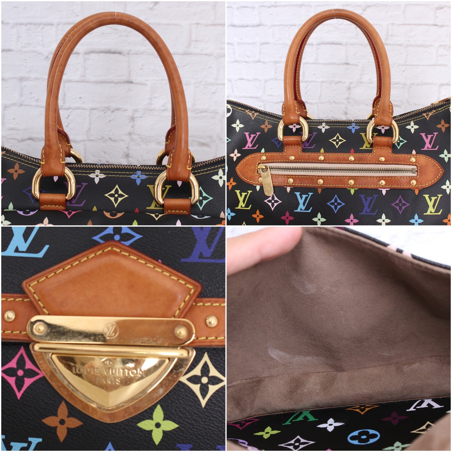 Louis Vuitton Rita Black Multicolor Shoulder Bag