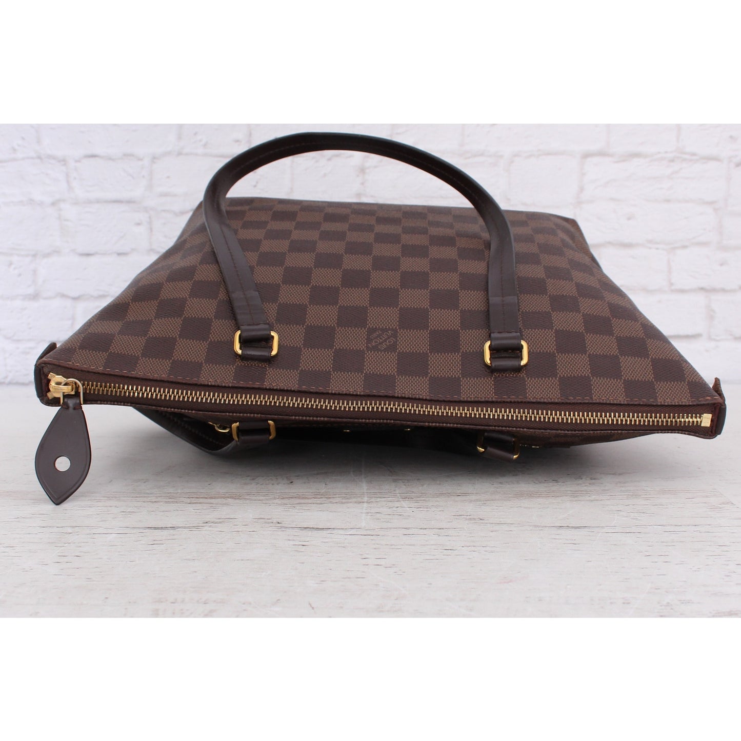 Louis Vuitton Iena PM Zip Tote Damier Ebene Shoulder Bag