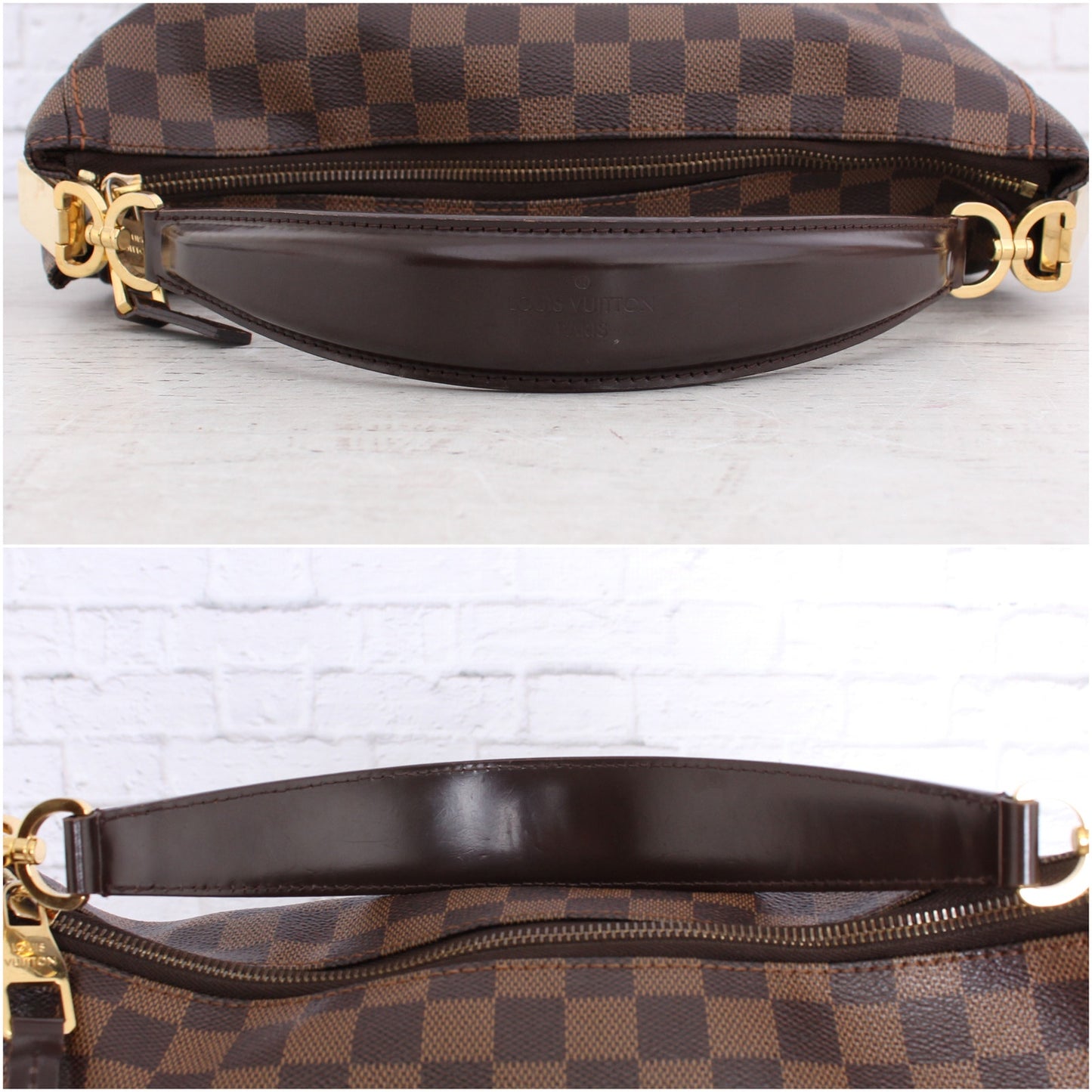 Louis Vuitton Portobello GM Damier Ebene Leather Shoulder Bag