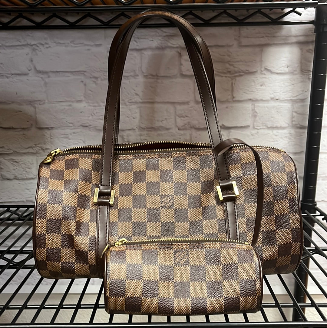 Louis Vuitton Papillon with Pouch Damier Ebene Excellent Condition