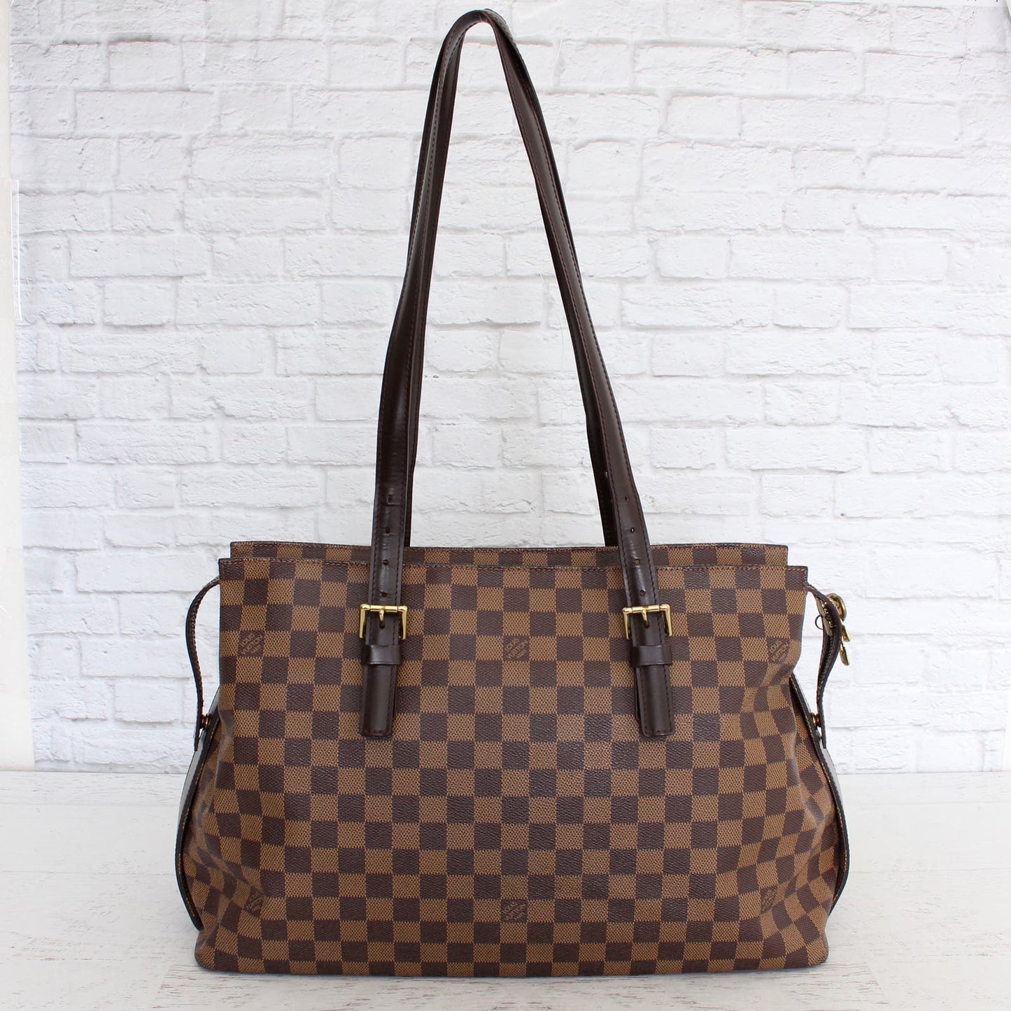 Louis Vuitton Chelsea Damier Ebene Shoulder Bag Tote