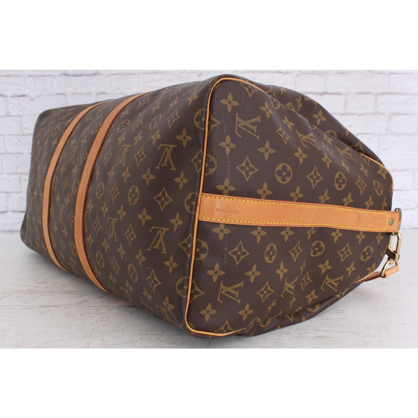 Louis Vuitton Keepall Bandouliere 55 Messenger Monogram Brown Travel