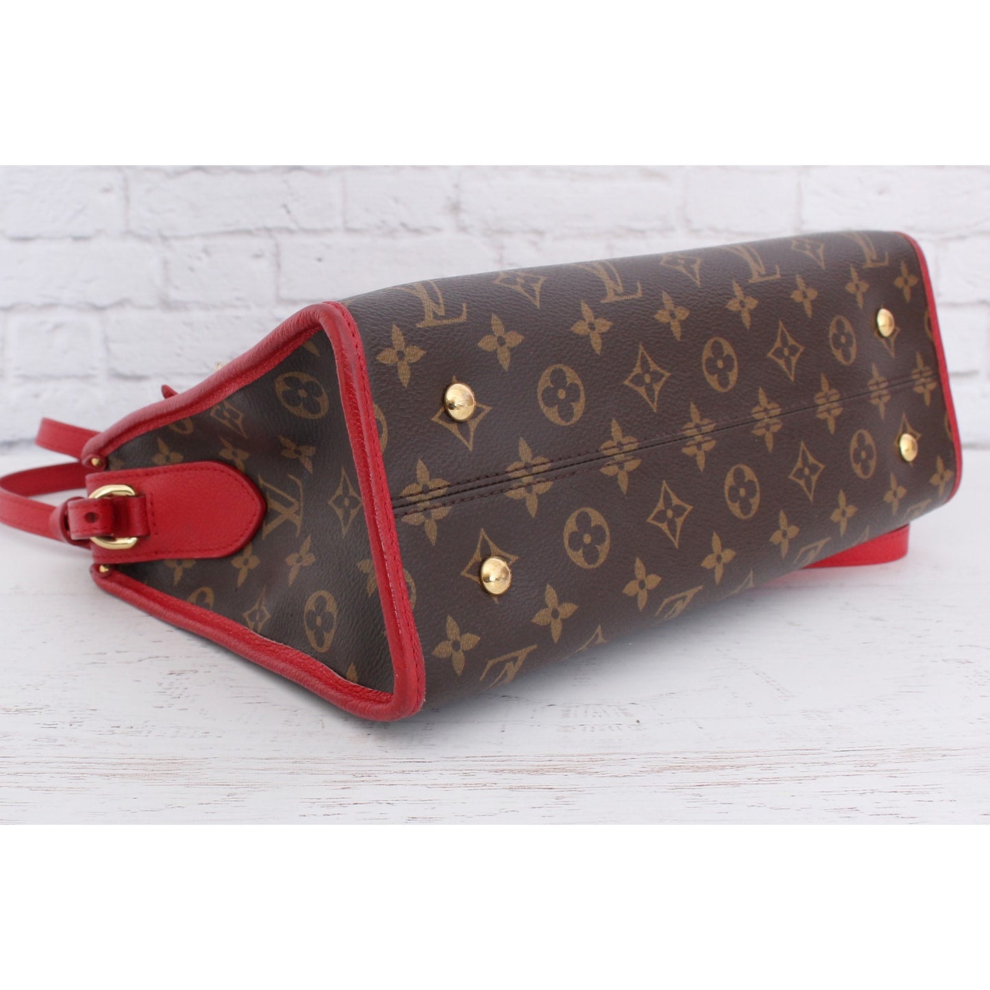 Louis Vuitton Popincourt PM Monogram Red Crossbody Shoulder Satchel