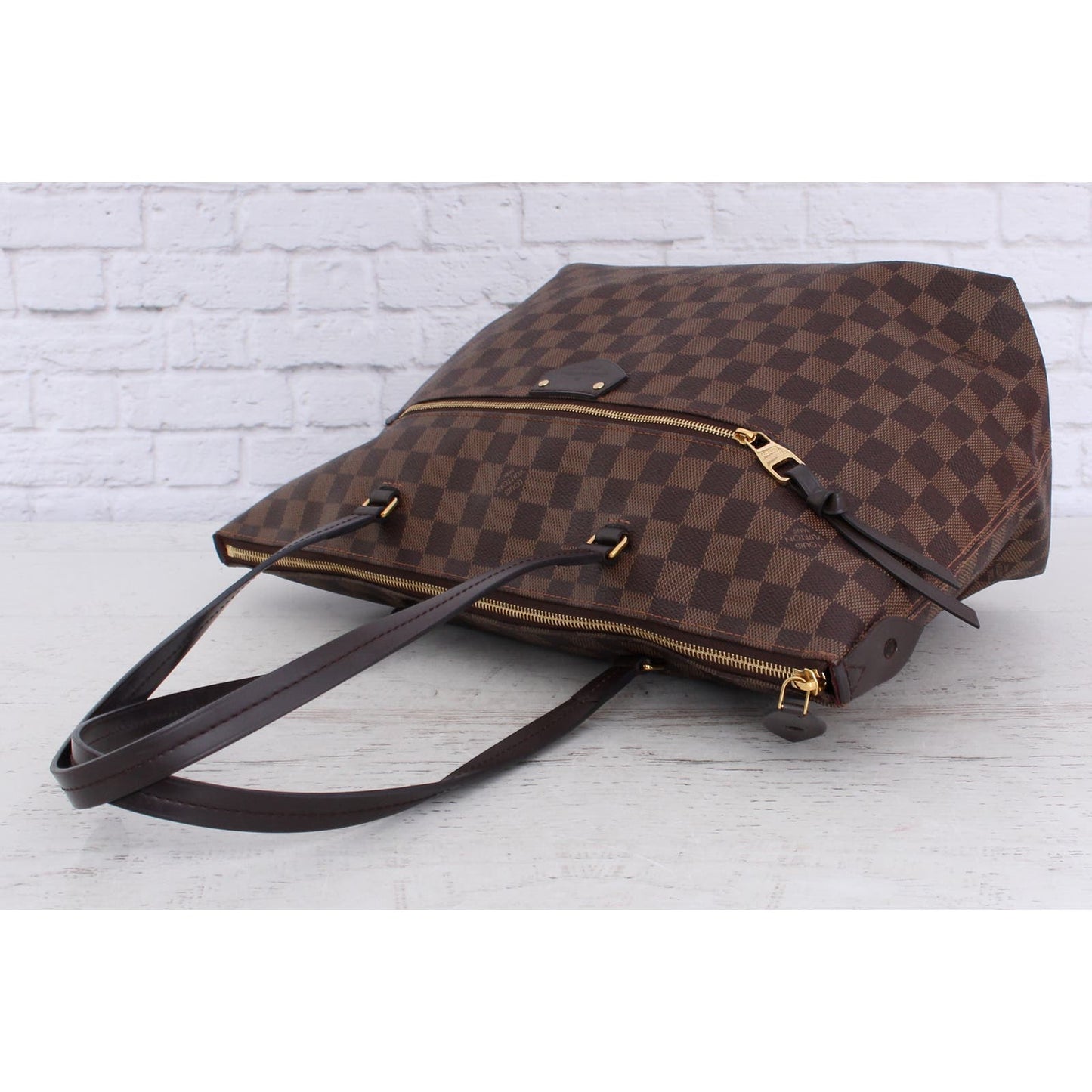 Louis Vuitton Iena MM Tote Damier Ebene Shoulder Bag