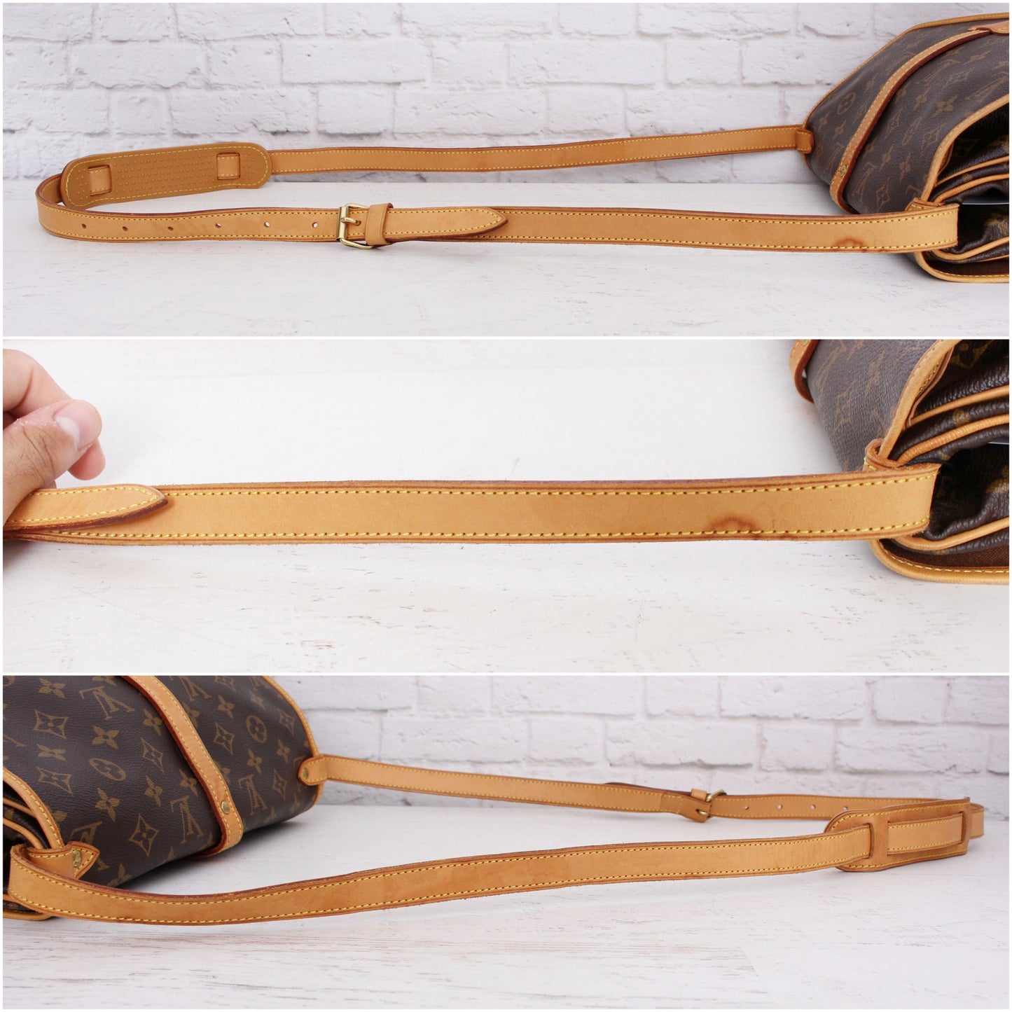 Louis Vuitton Saumur 30 Monogram Crossbody & Shoulder Bag Messenger Brown A5115