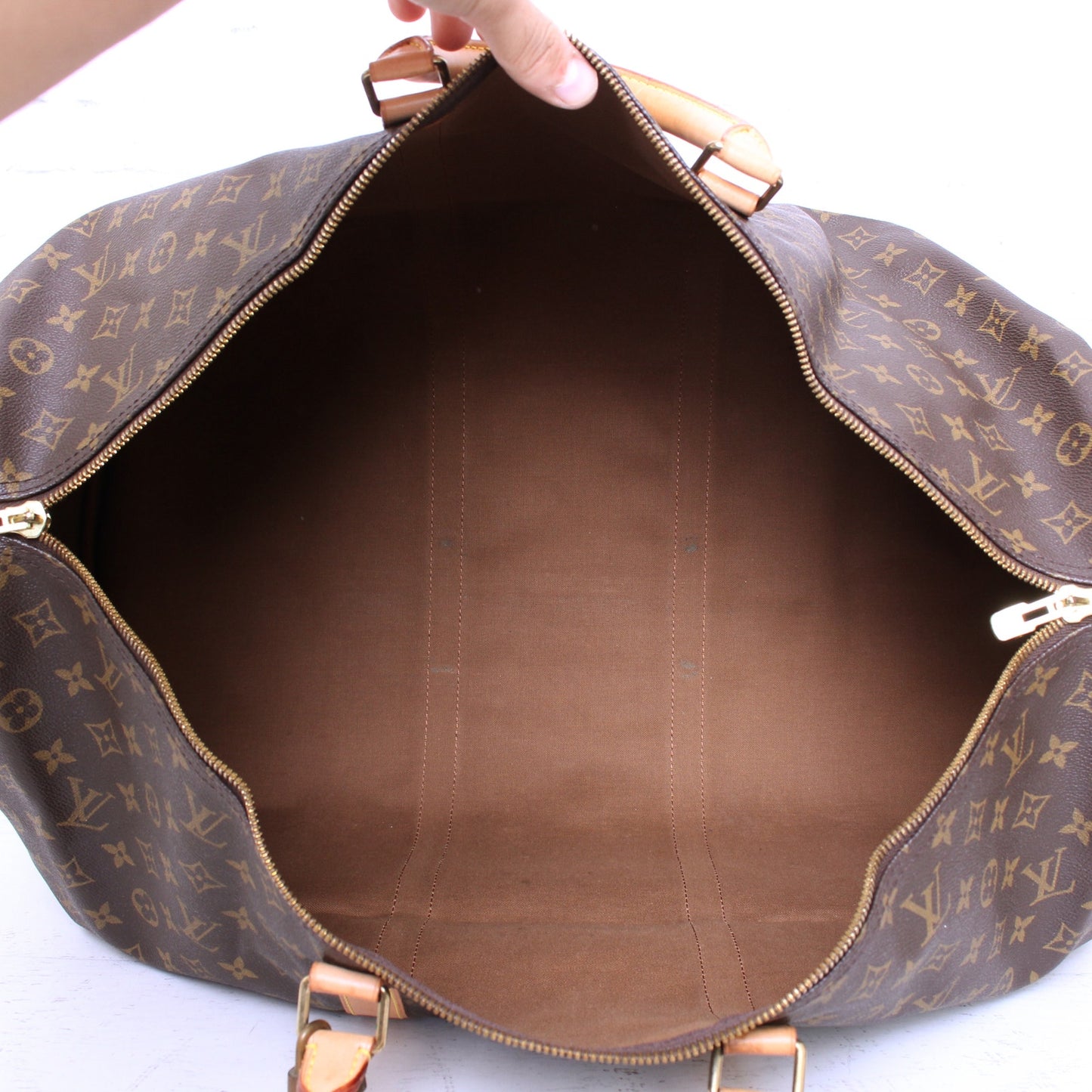 Louis Vuitton Keepall 60 Bandouliere Monogram Duffle Luggage Travel A3145