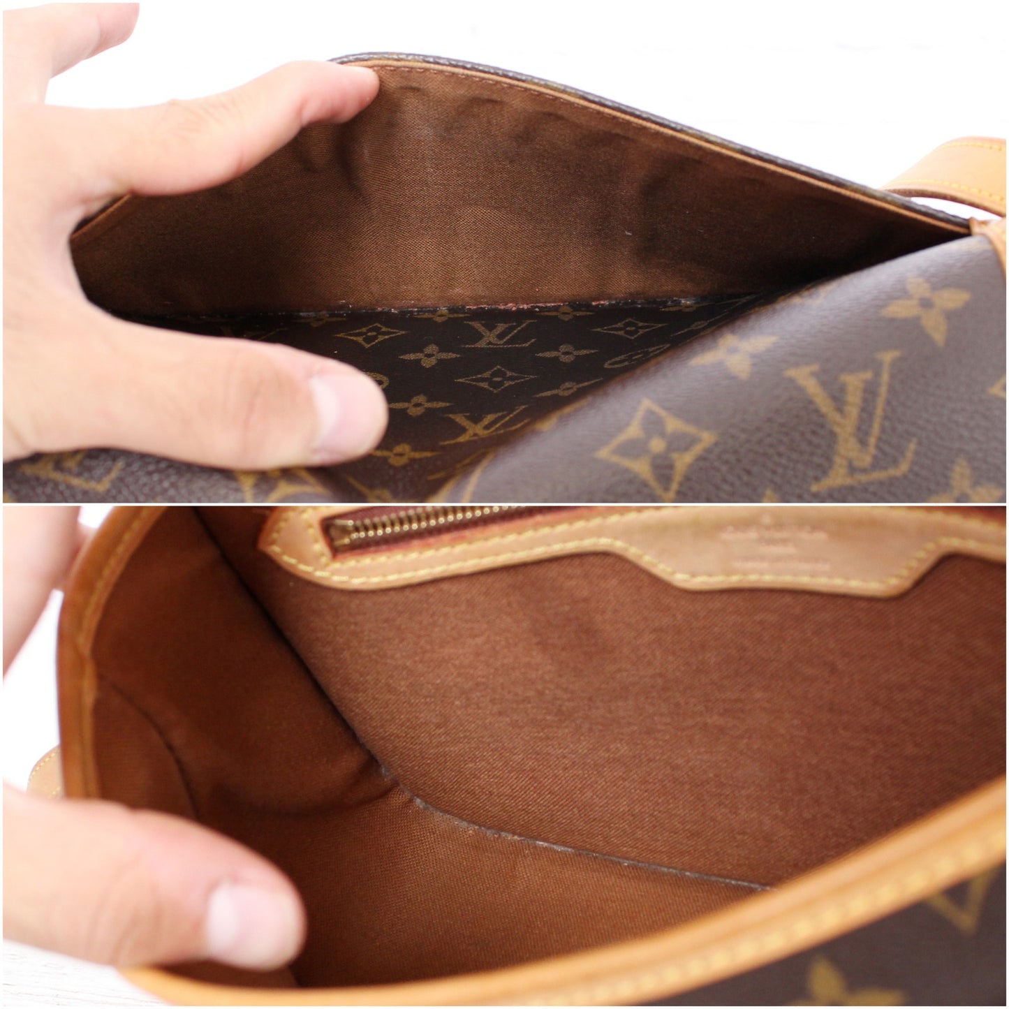 Louis Vuitton Sologne Monogram Purse Crossbody Brown LV Shoulder Small A4046