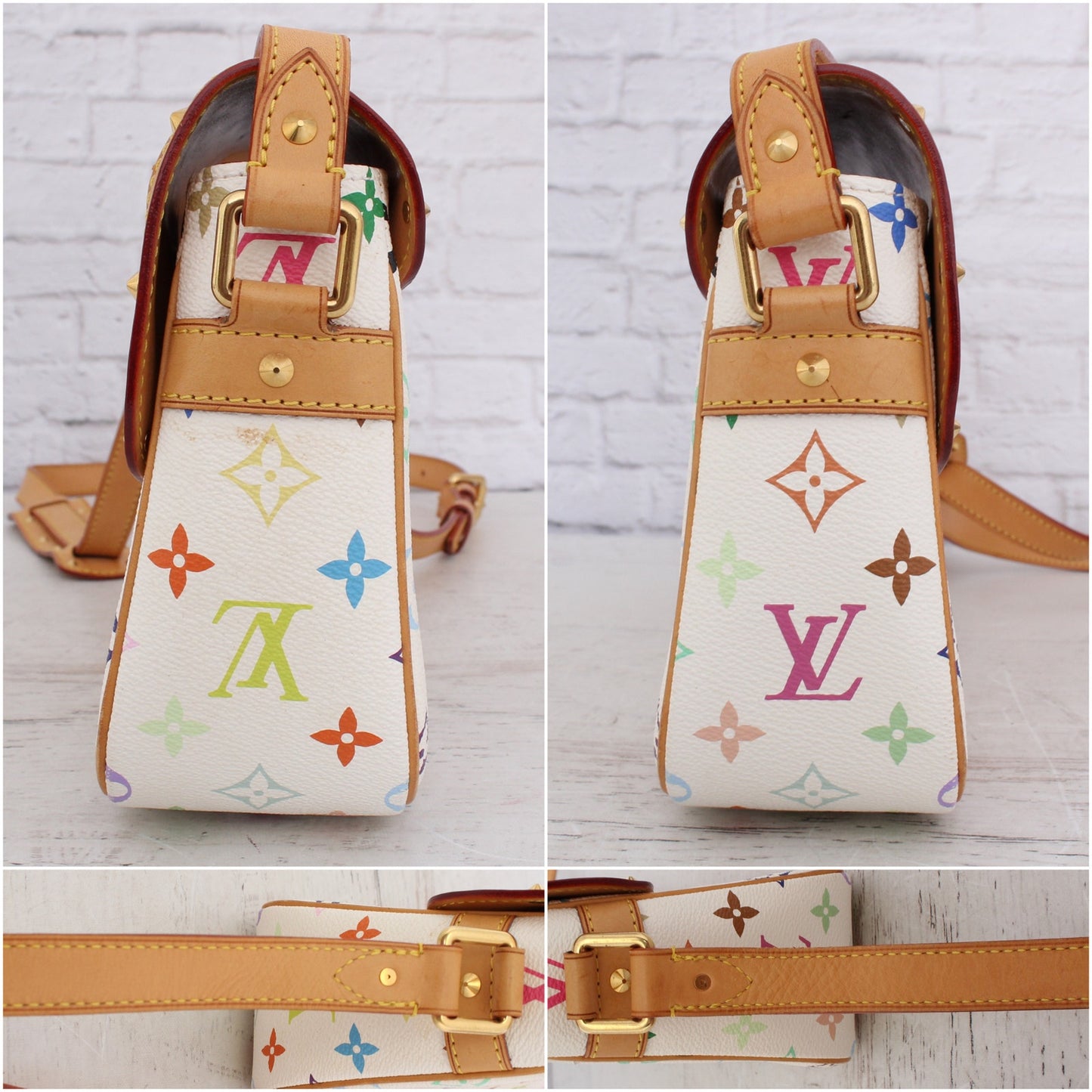 Louis Vuitton Sologne White Multicolor