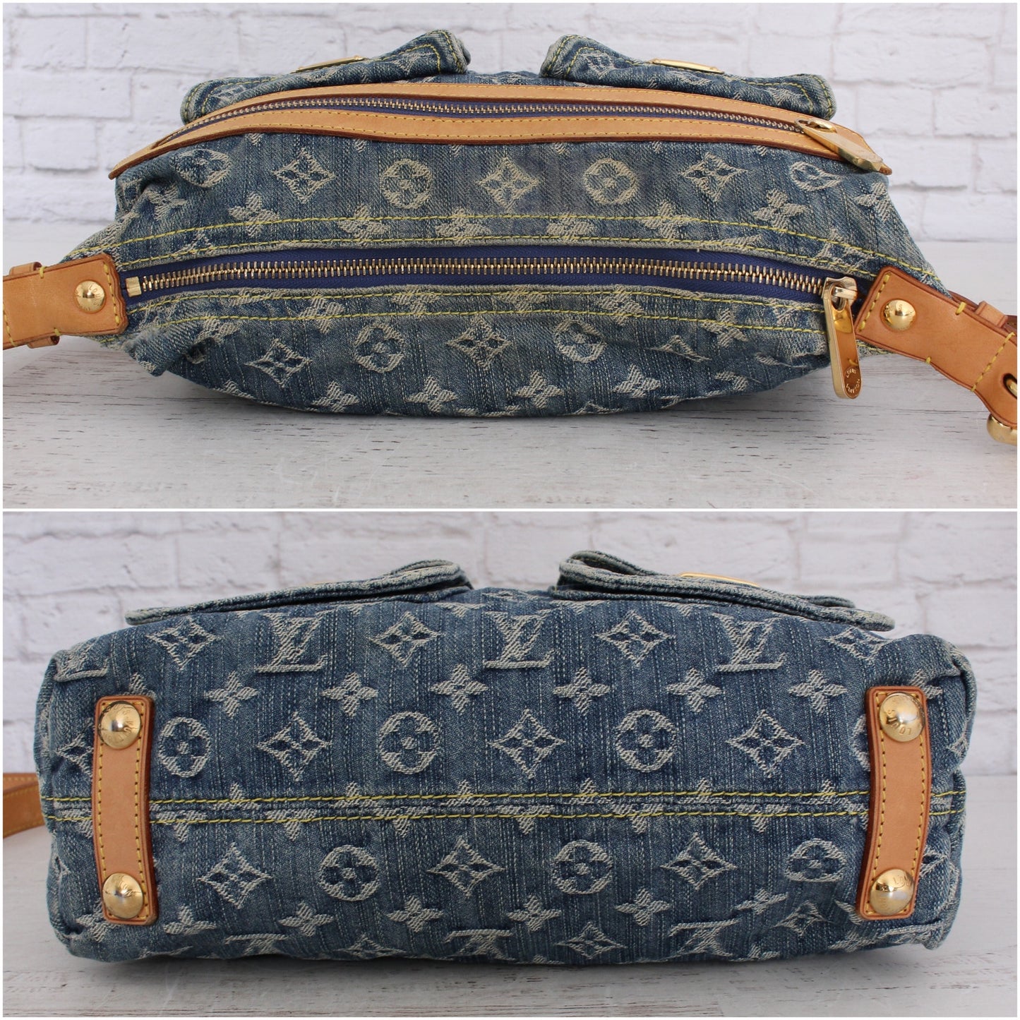 Louis Vuitton Baggy PM Blue Denim Monogram Crossbody