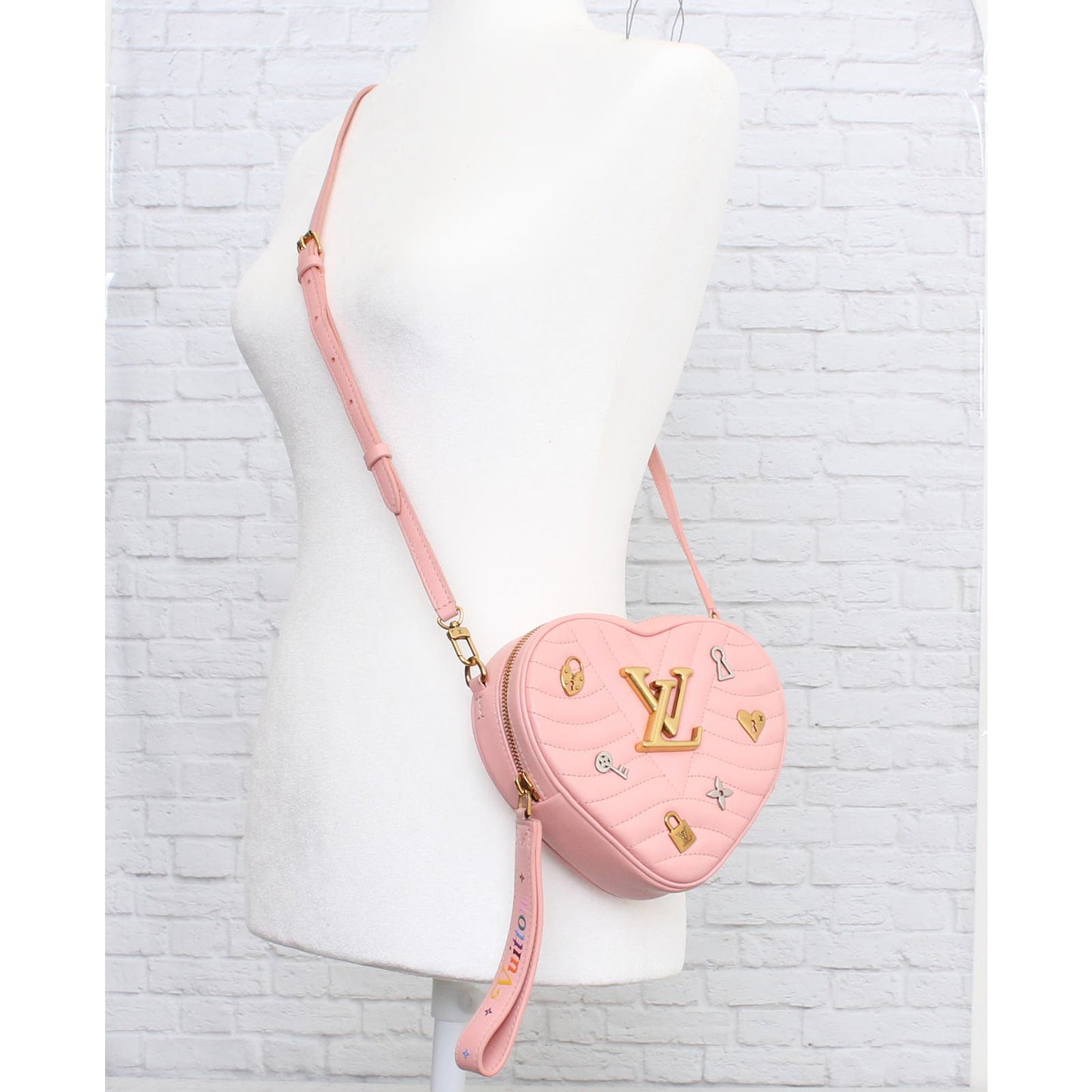 Louis Vuitton New Wave Lovelock Heart Pink Calfskin Limited Crossbody