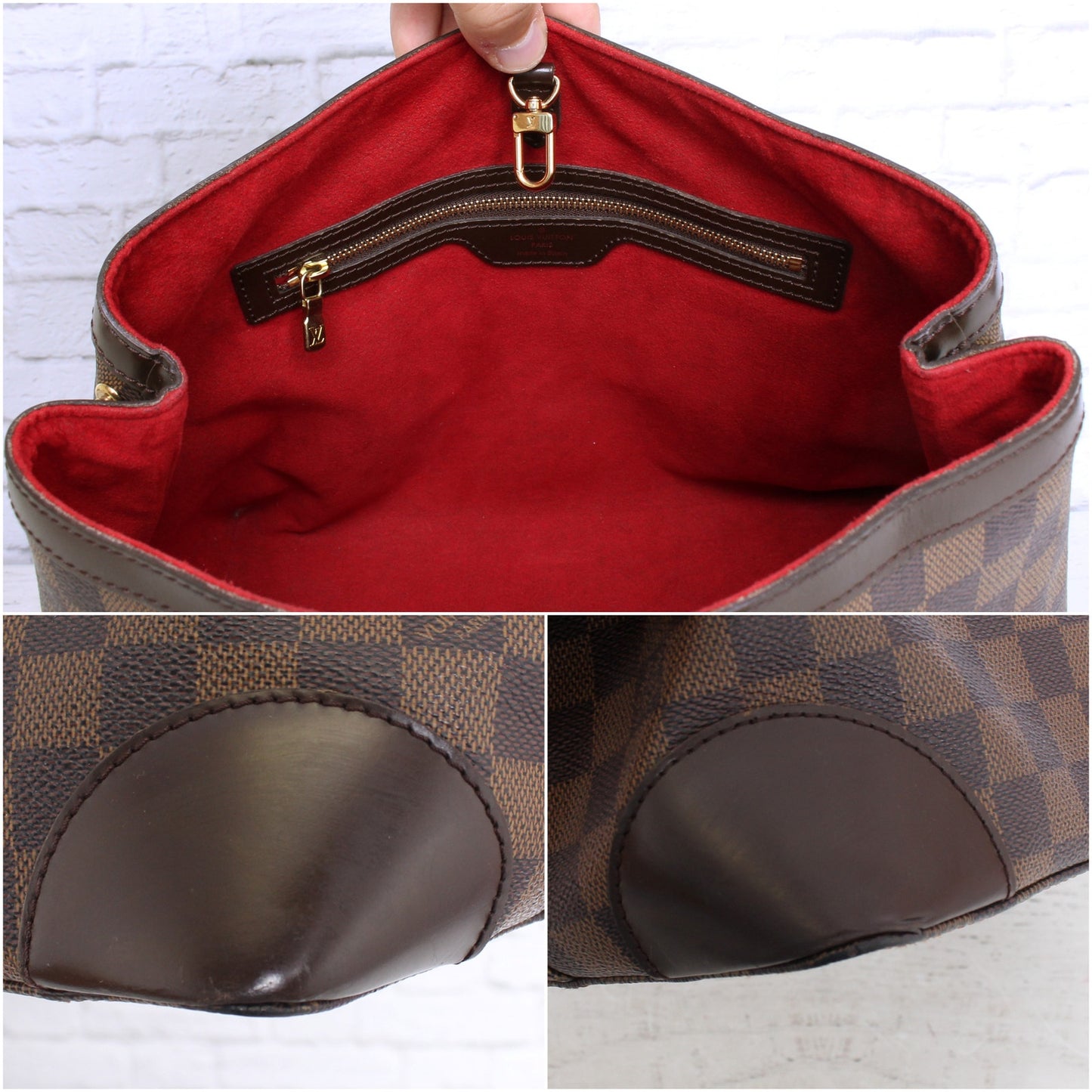 Louis Vuitton Hampstead PM Damier Ebene Shoulder Bag