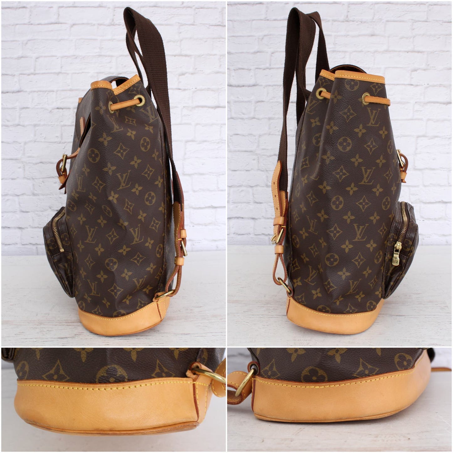 Louis Vuitton Montsouris GM Backpack Monogram Large Book Bag Laptop LV