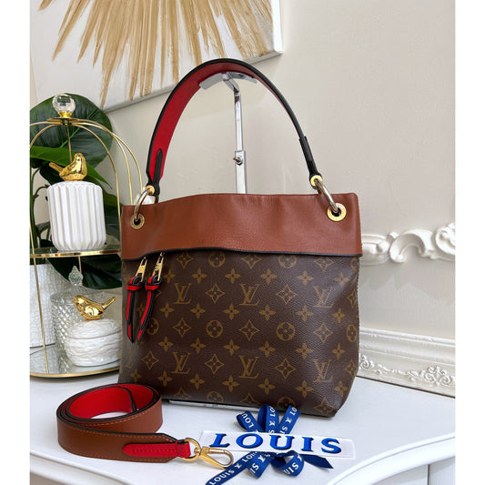 Louis Vuitton Tuileries Besace Monogram Shoulder Brown Satchel Purse