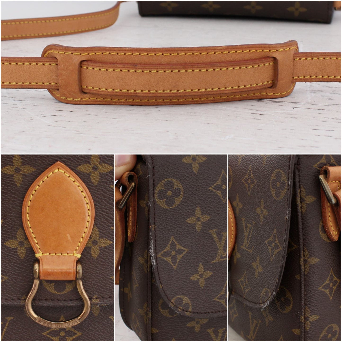 Louis Vuitton Saint Cloud MM Crossbody Bag Monogram LV Messenger Women