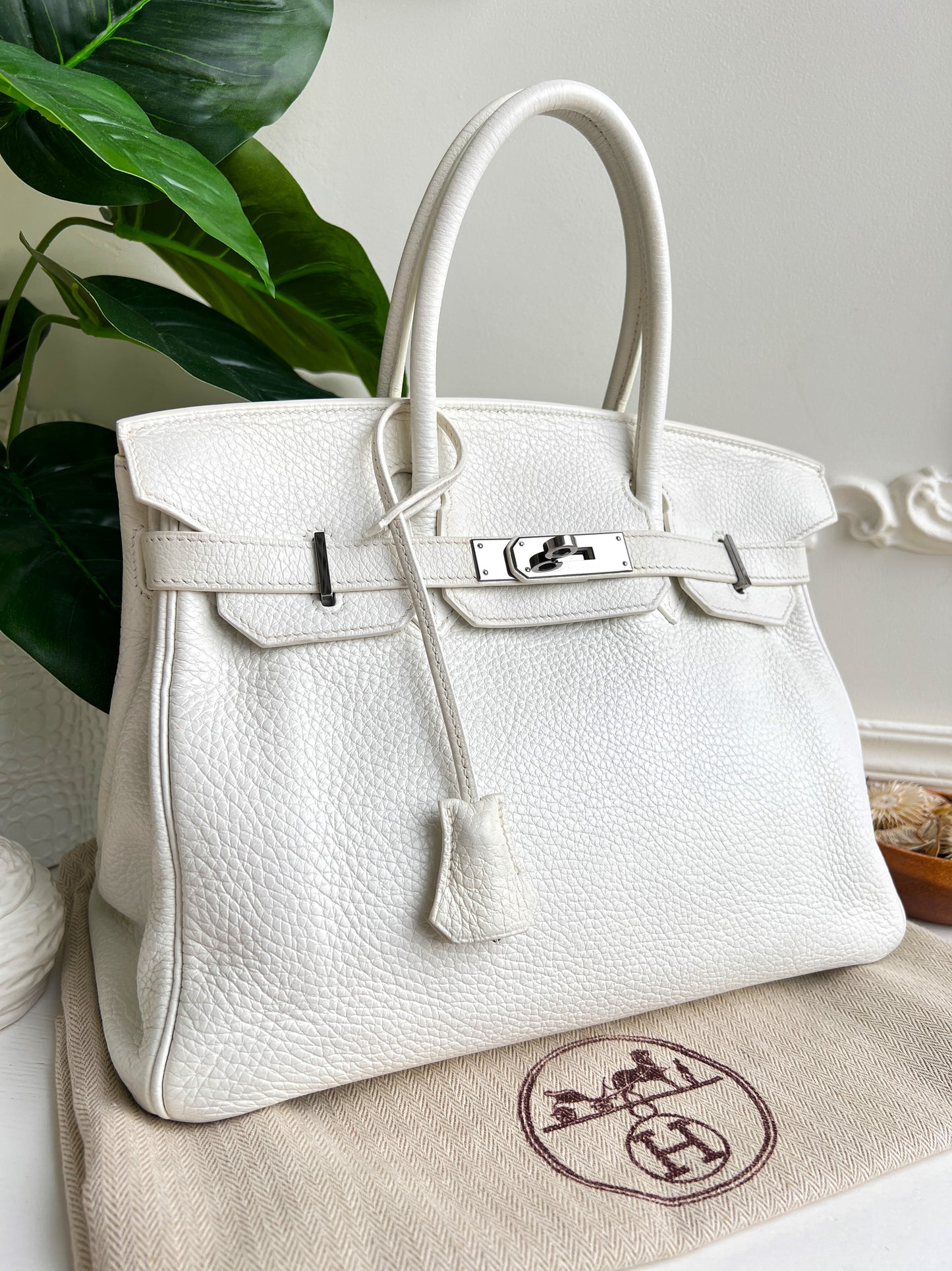 Hermès White Birkin 30 Bag