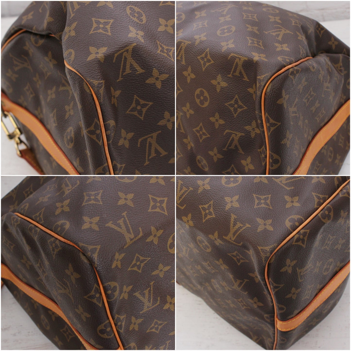 Louis Vuitton Keepall Bandouliere 55 Messenger Monogram Brown Travel A2282
