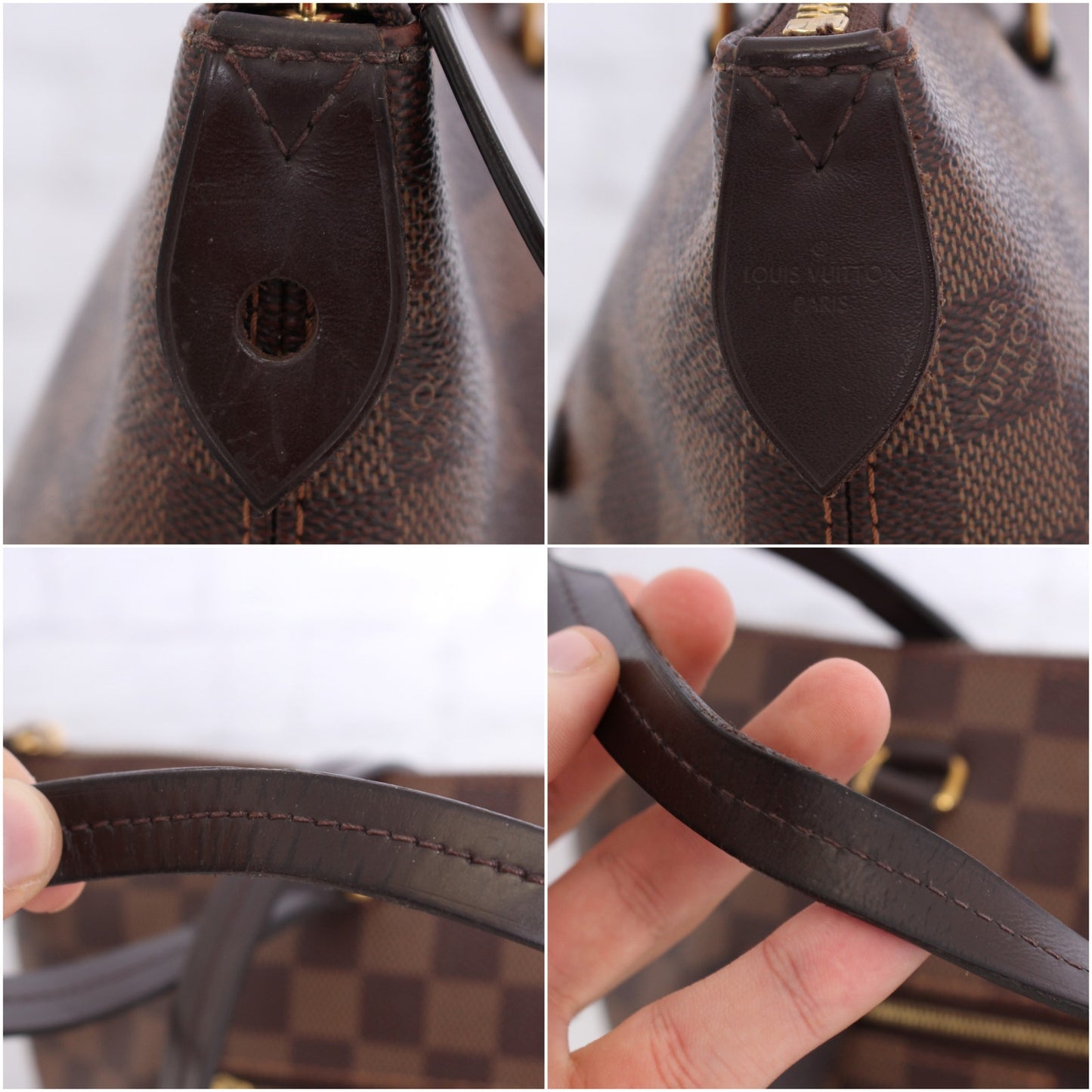 Louis Vuitton Iena PM Zip Tote Damier Ebene Shoulder Bag