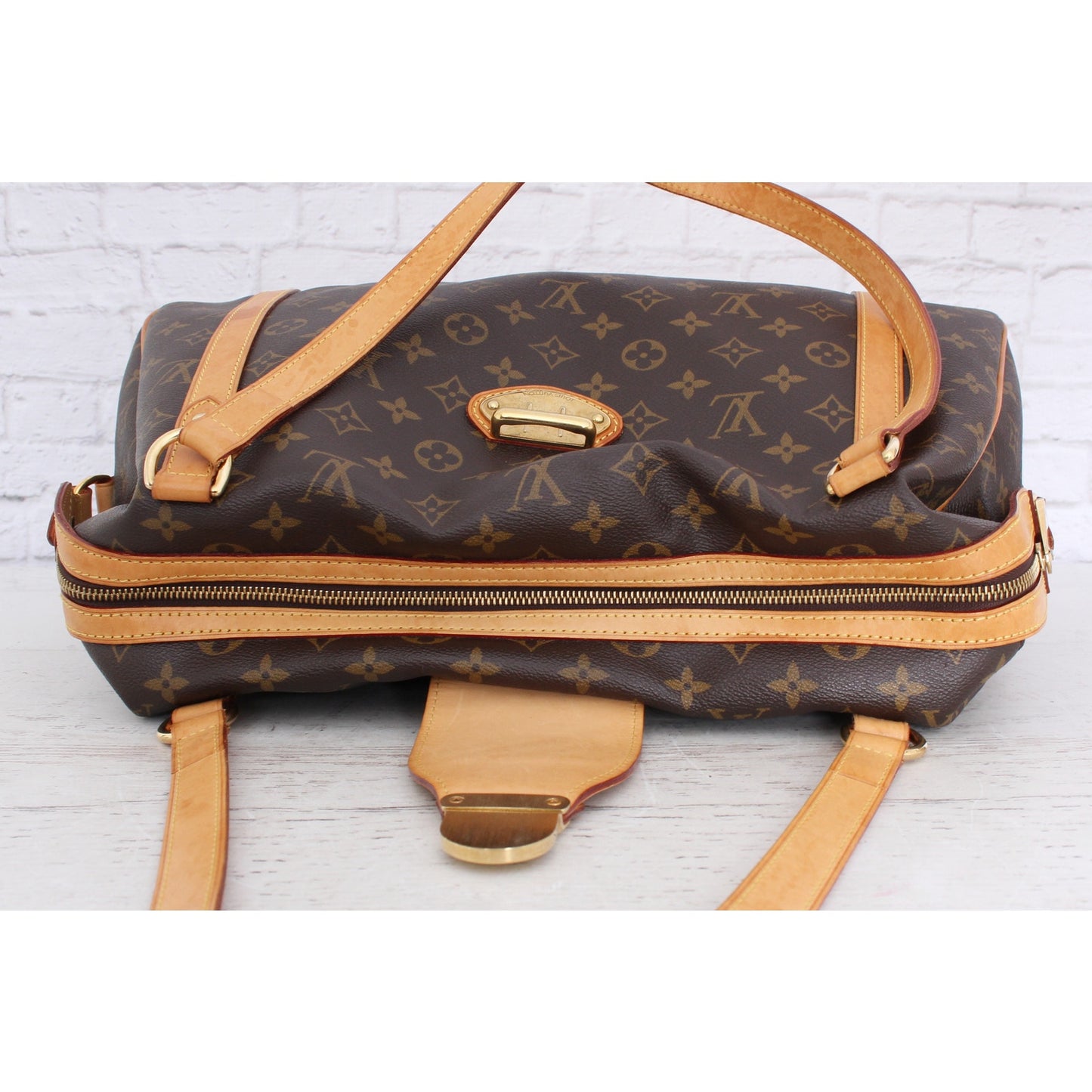 Louis Vuitton Stresa PM Shoulder Bag Monogram Handbag Canvas Tote Zip