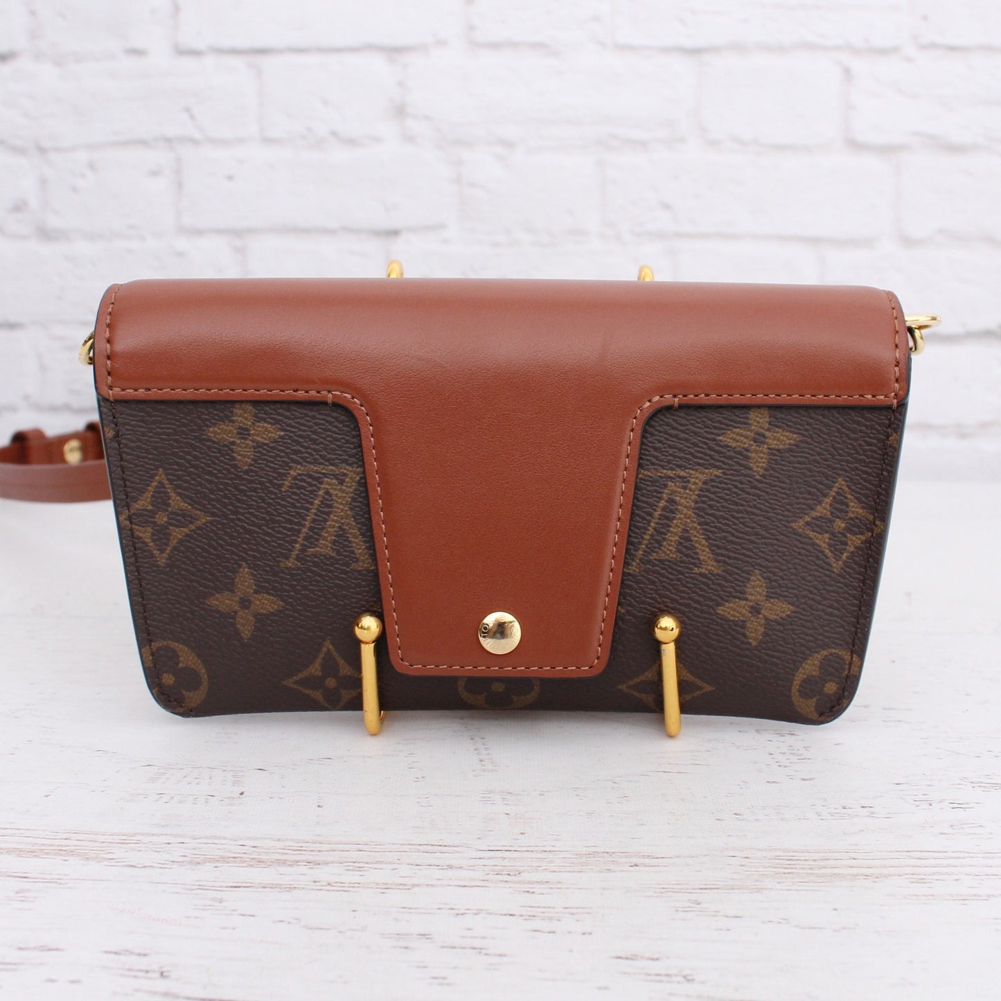 Louis Vuitton Padlock on Strap Monogram Crossbody Purse Handbag Clutch A5383