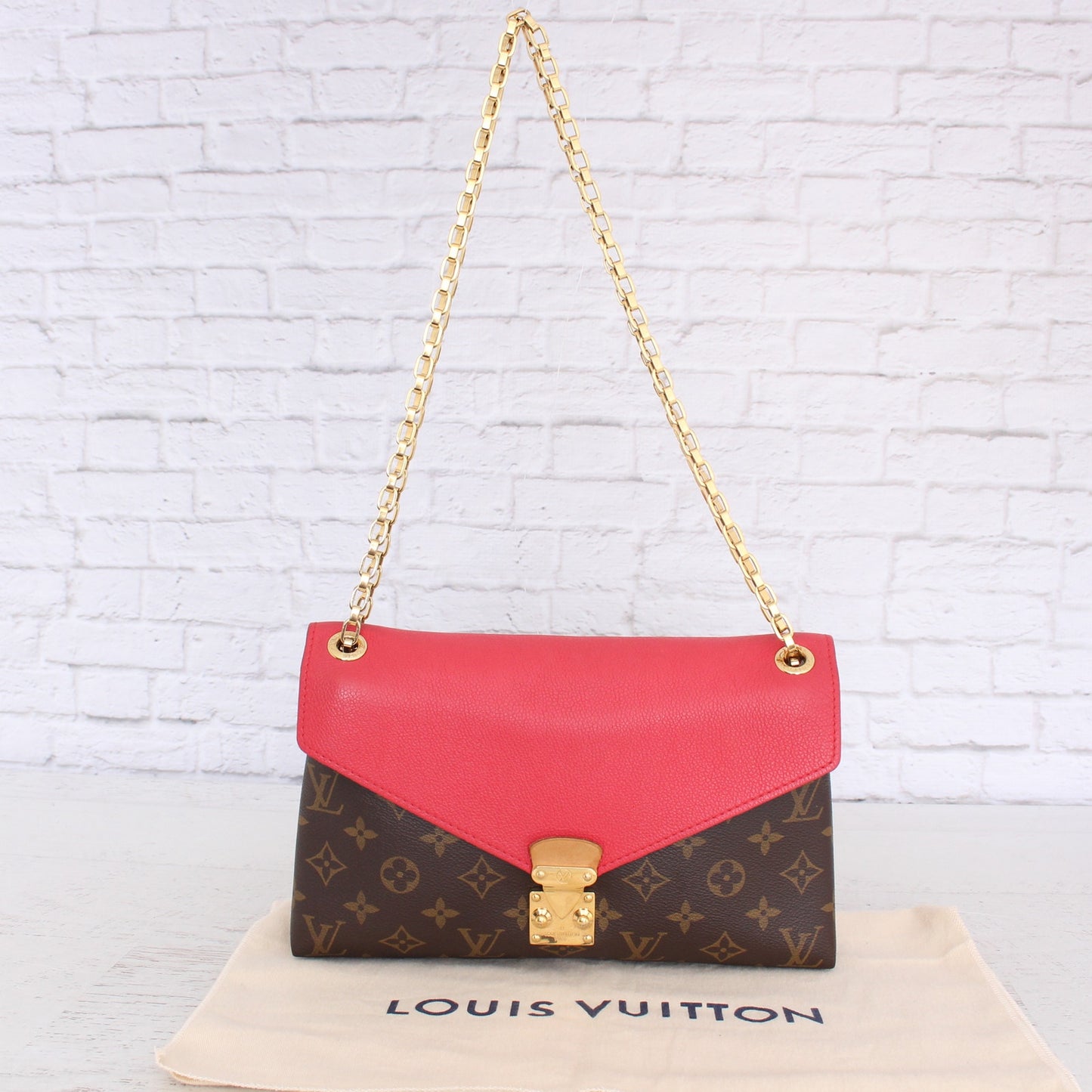 Louis Vuitton Pallas Chain Monogram Shoulder & Crossbody Bag