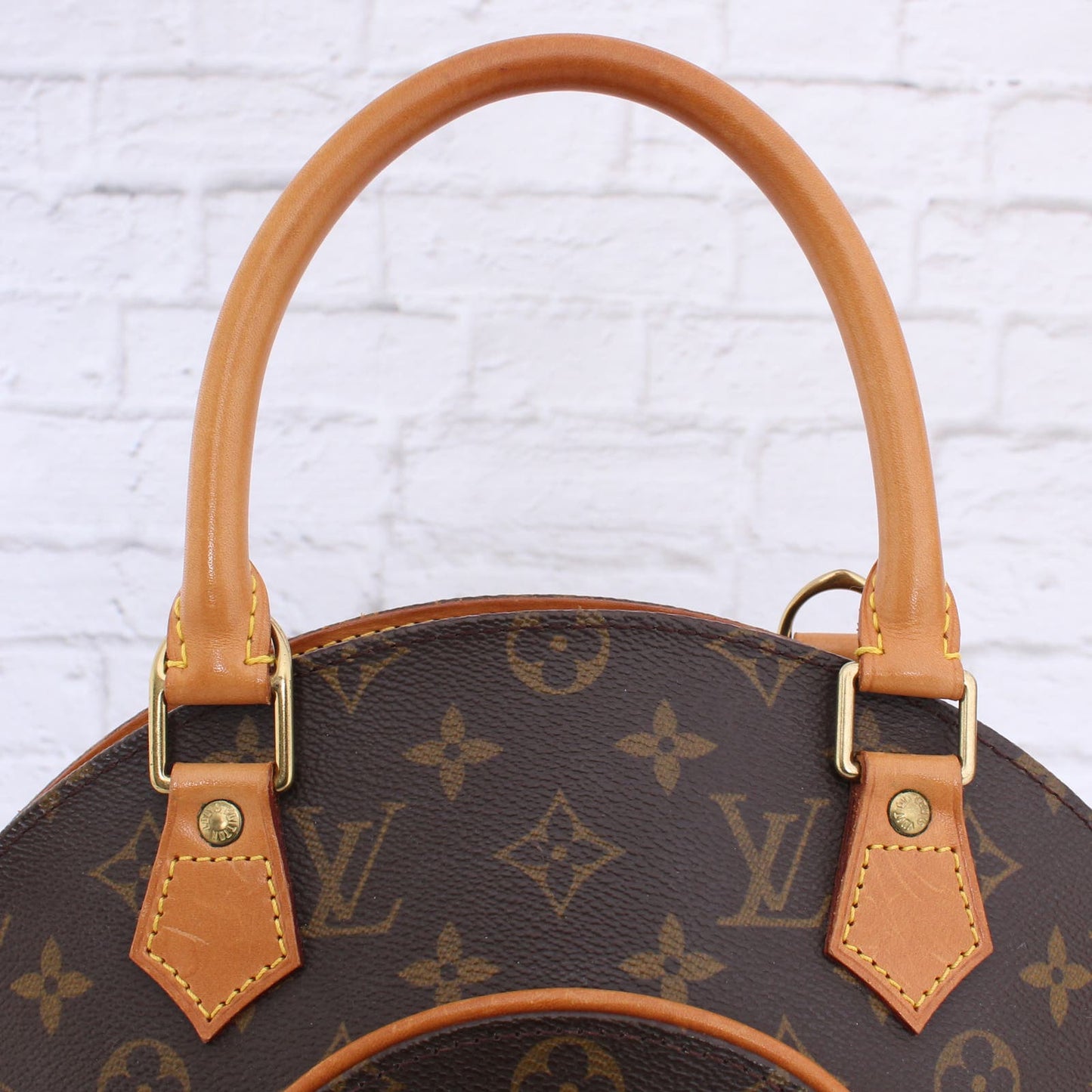 Louis Vuitton Ellipse PM Monogram Satchel Purse Handbag Tote Leather