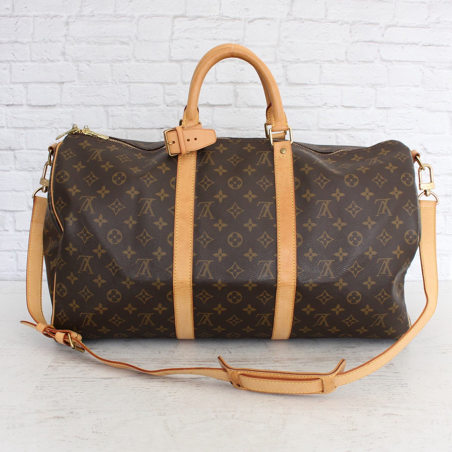 Louis Vuitton Keepall Bandouliere 50 Monogram Duffle with Strap