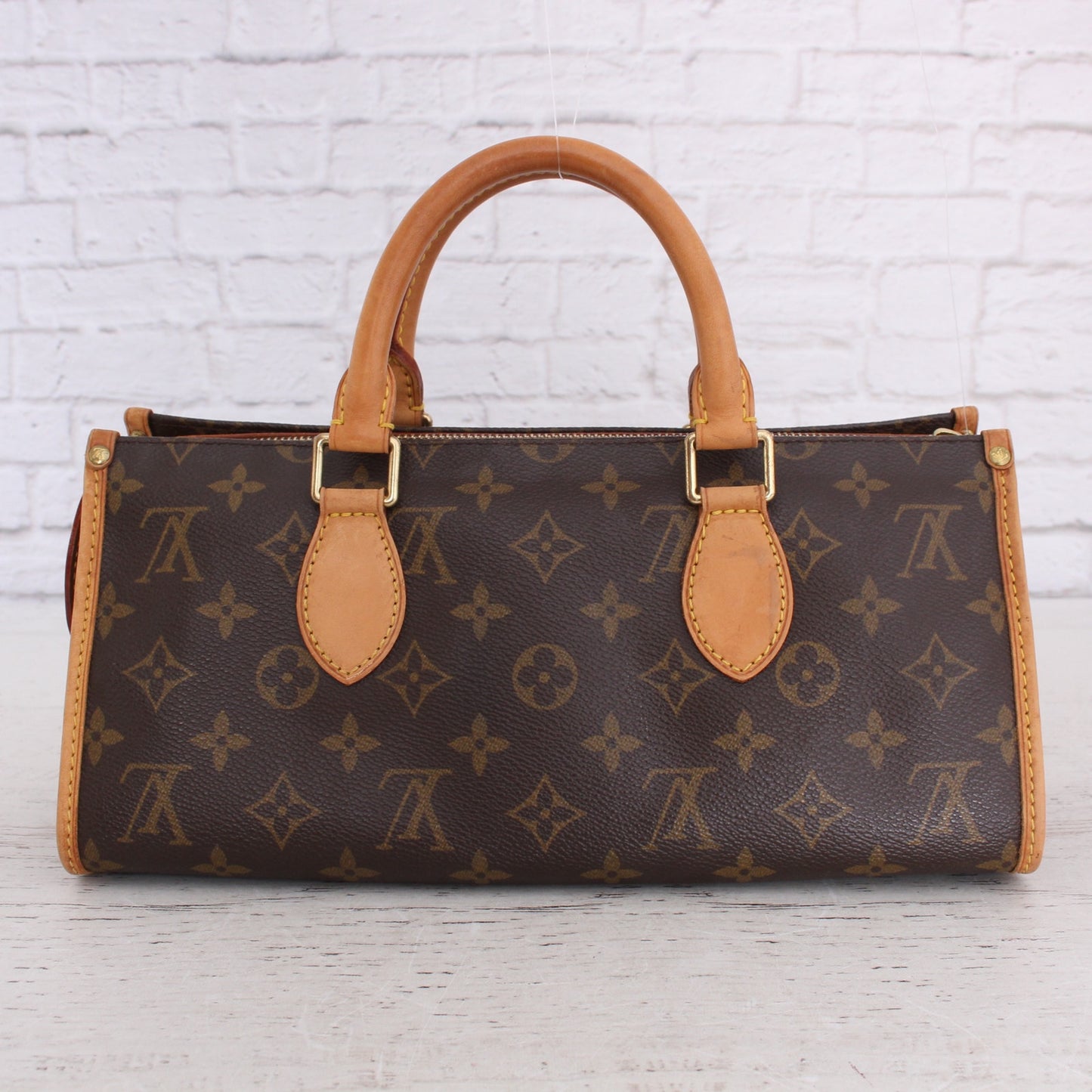 Louis Vuitton Popincourt Handle Crossbody Monogram Purse Leather Brown