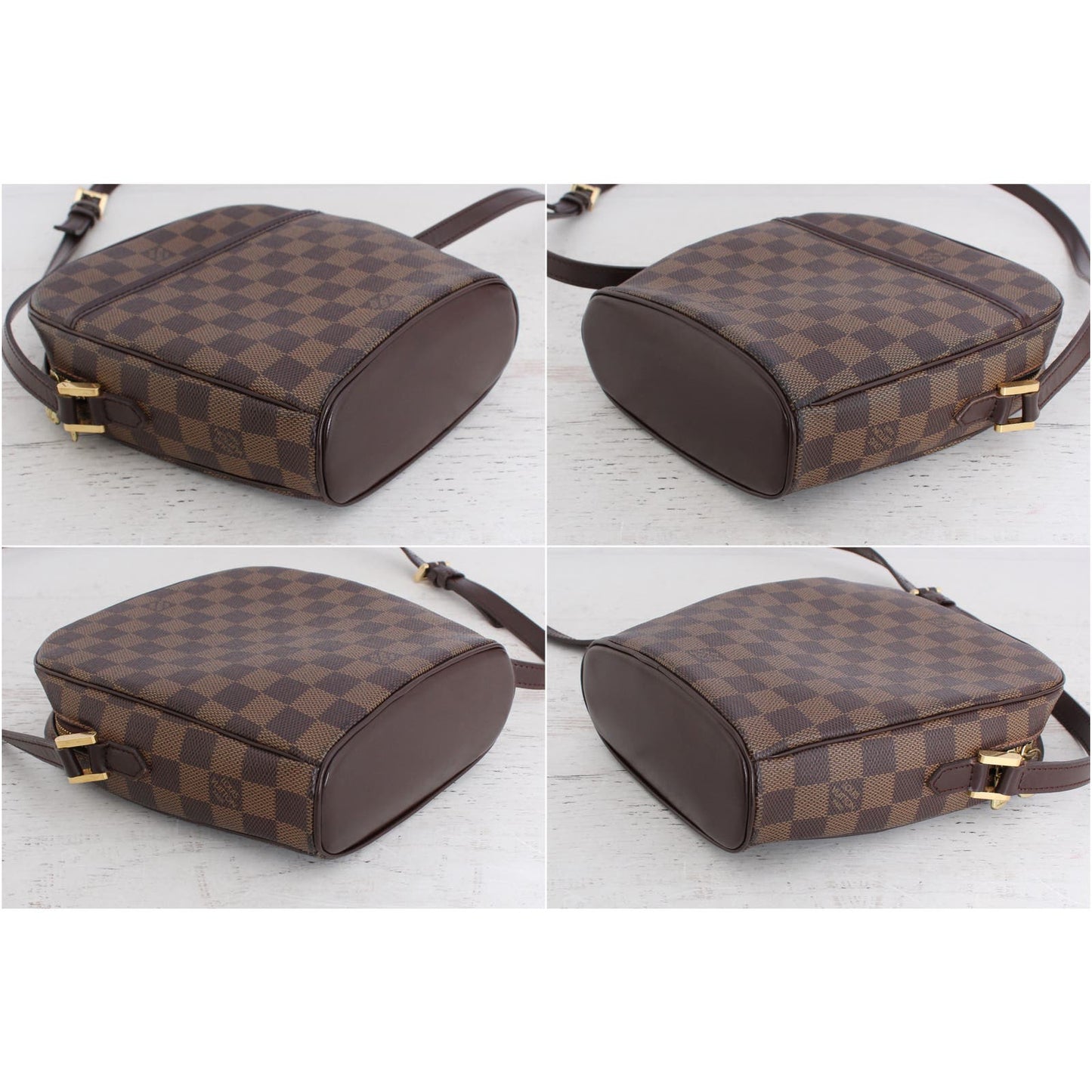 Louis Vuitton Ipanema PM Damier Ebene Crossbody Purse Messenger Brown