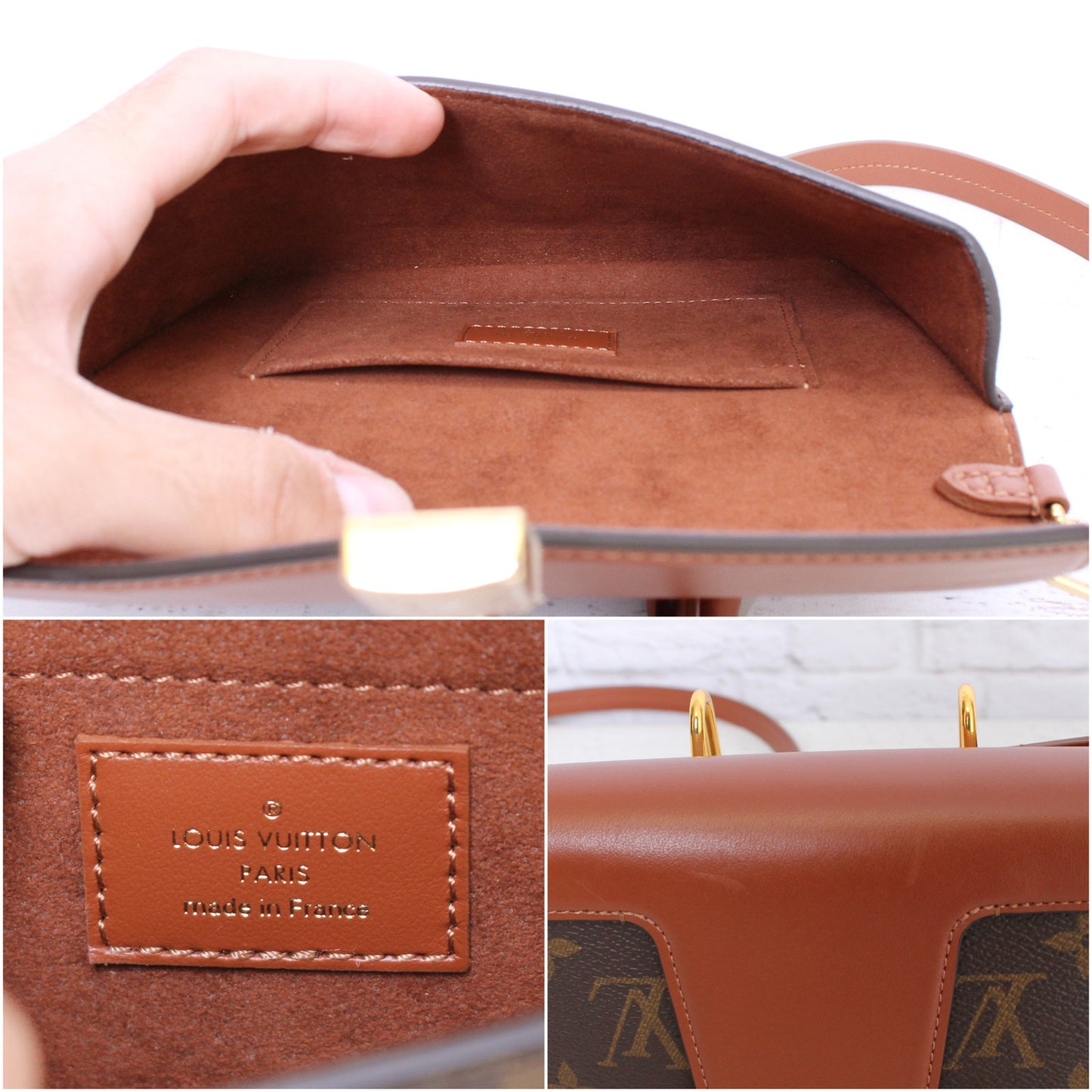 Louis Vuitton Padlock on Strap Monogram Crossbody Purse Handbag Clutch A5383