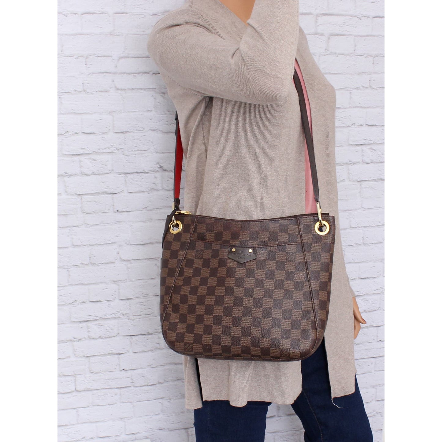 Louis Vuitton South Bank Besace Crossbody Damier Ebene