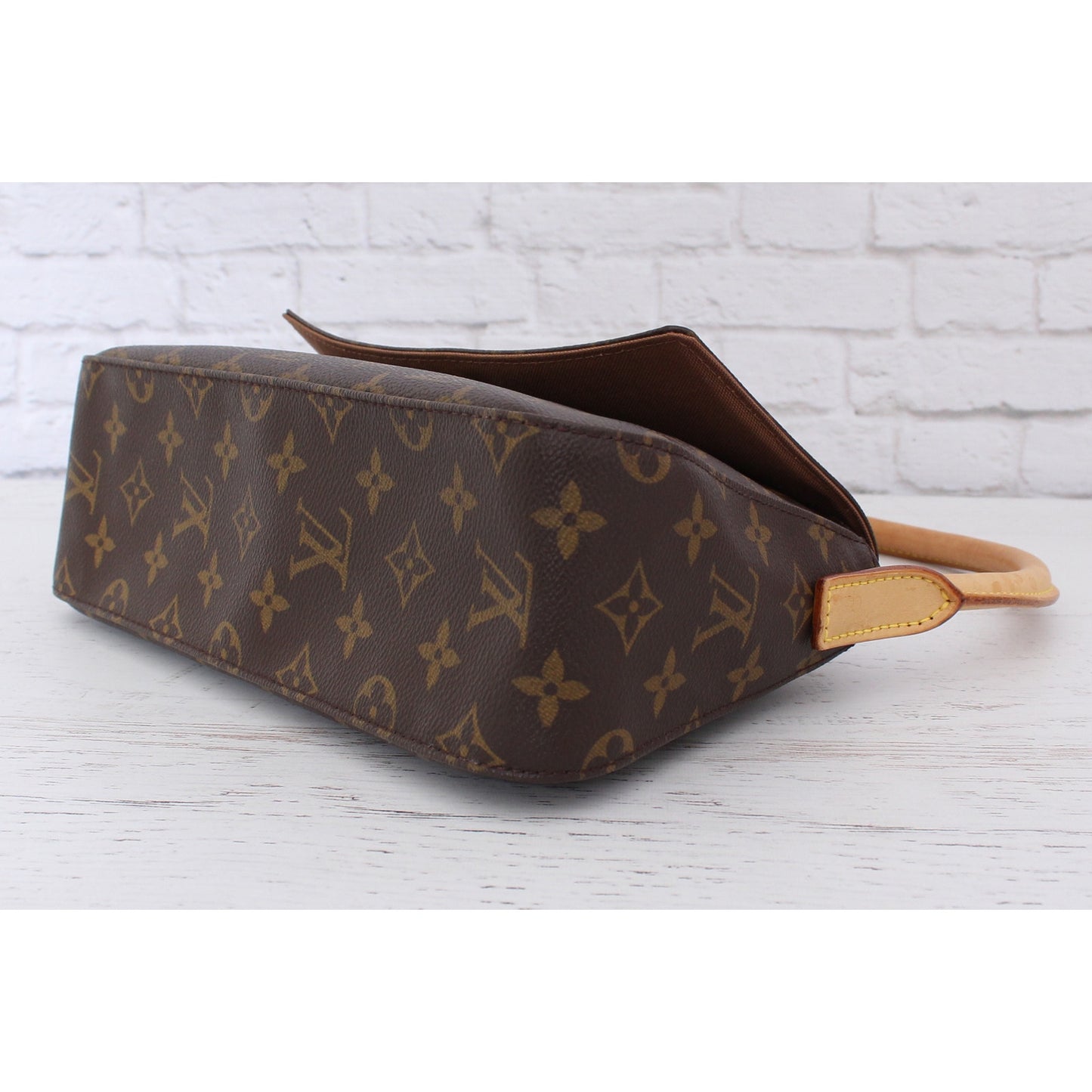 Louis Vuitton Mini Looping Shoulder Bag Monogram Purse Tote Leather Handbag Zip