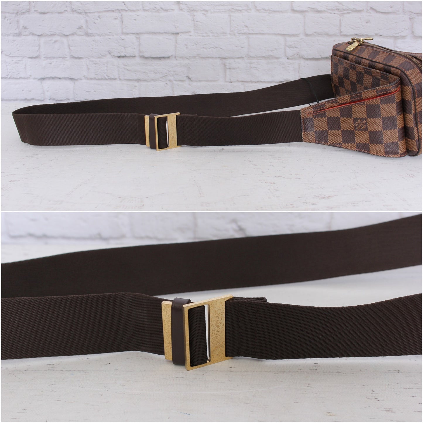 Louis Vuitton Geronimos Damier Ebene Sling Bumbag Waist Crossbody Pouch A5549