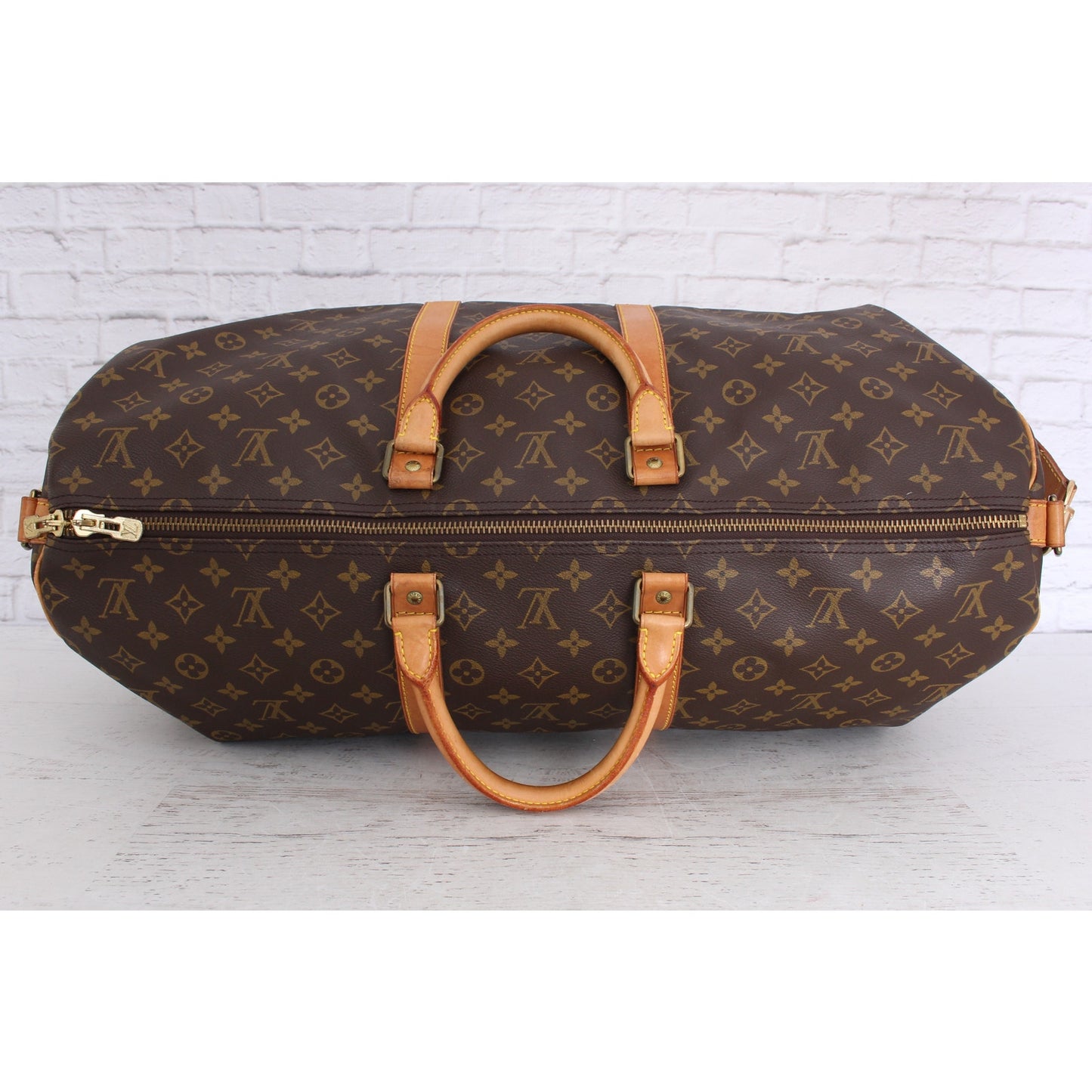 Louis Vuitton Keepall Bandouliere 55 Messenger Monogram Brown Travel