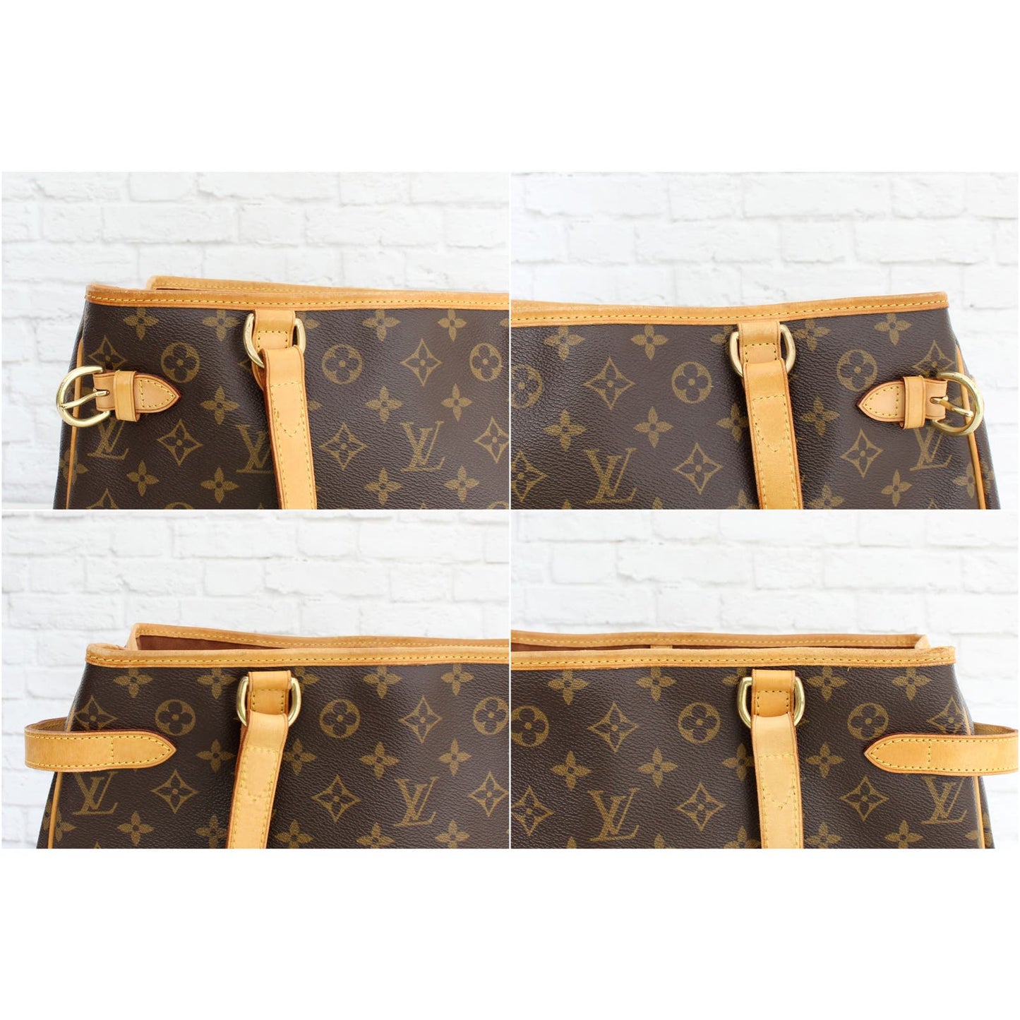 Louis Vuitton Batignolles Horizontal Monogram Shoulder LV Tote Leather