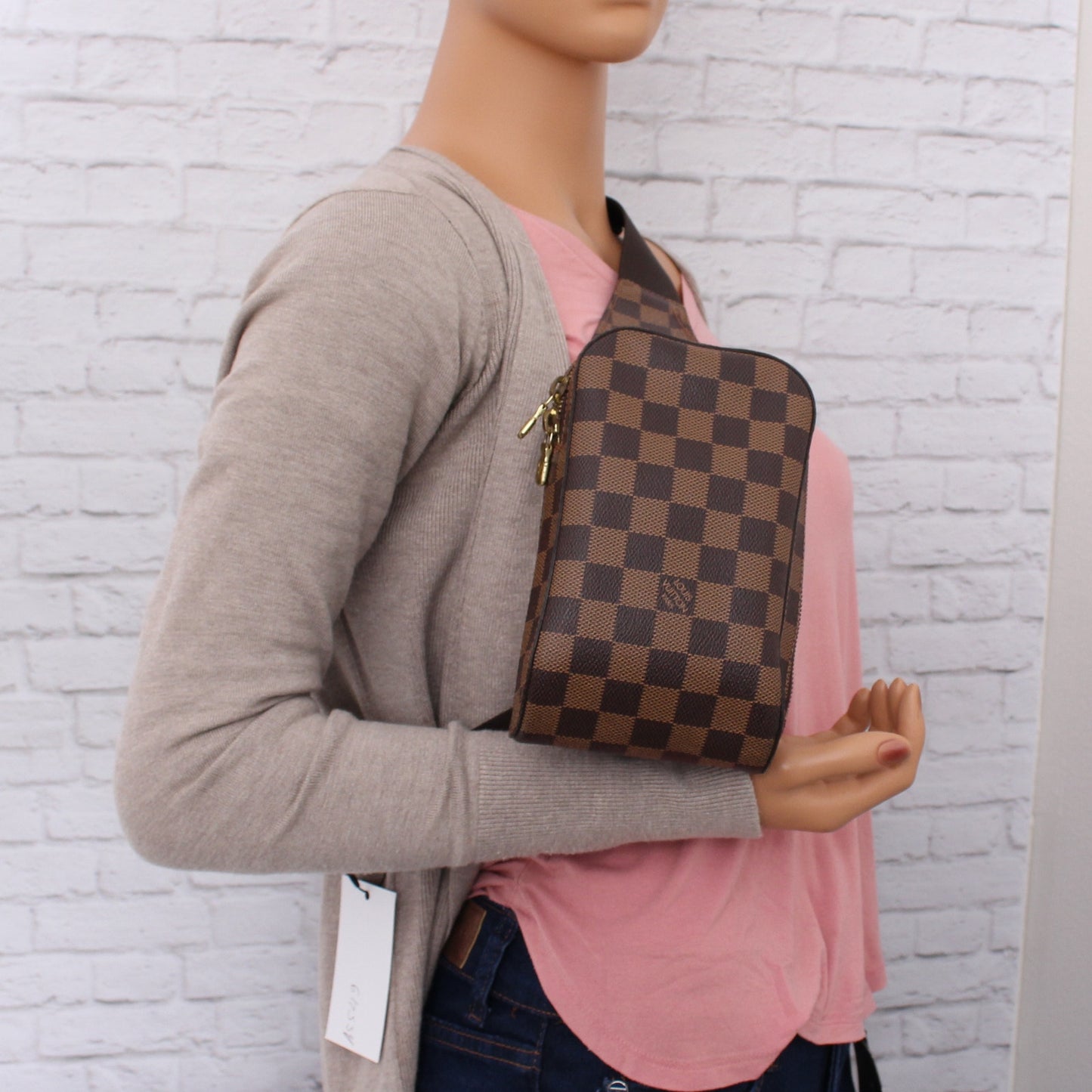 Louis Vuitton Geronimos Damier Ebene Sling Bumbag Waist Crossbody Pouch A5549