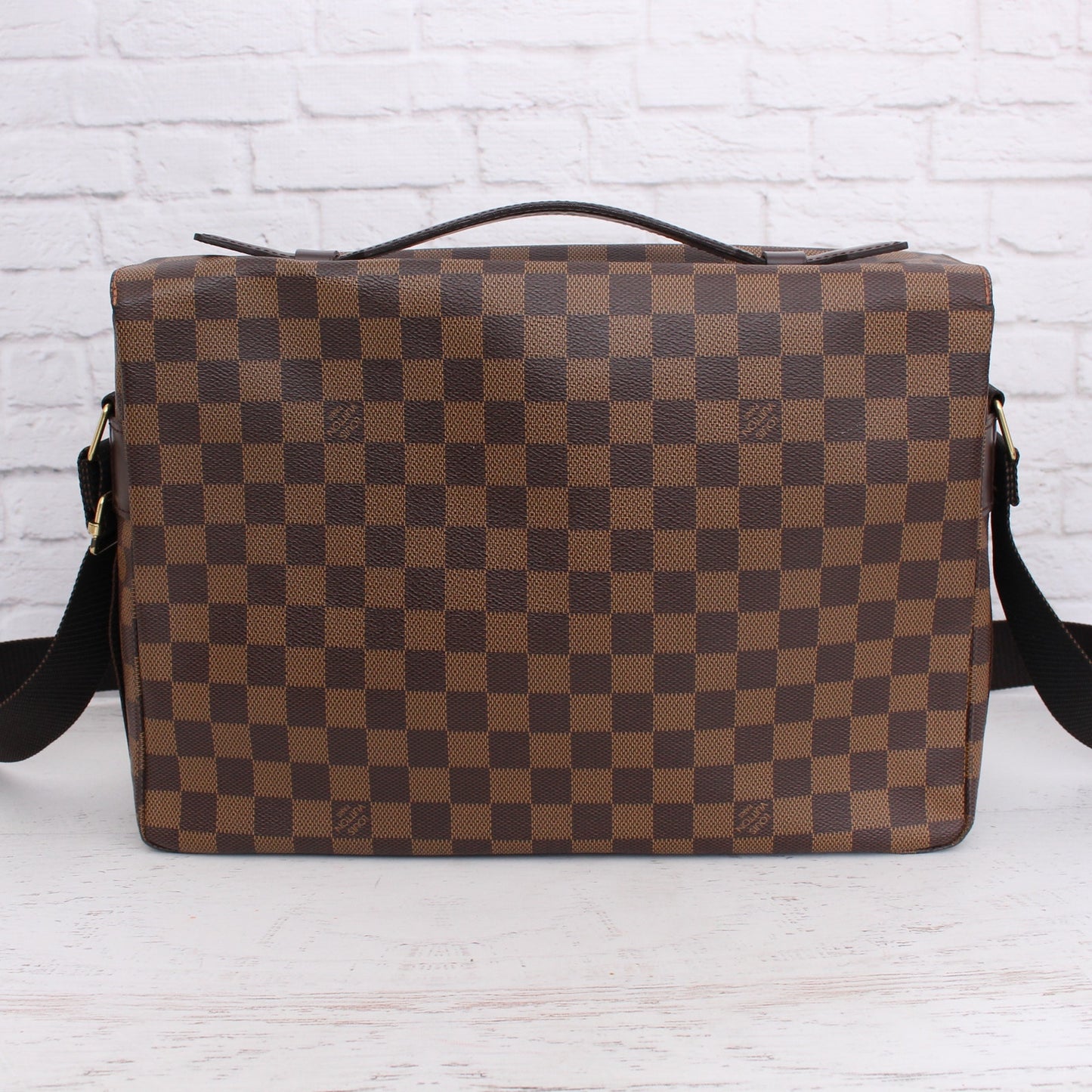 Louis Vuitton Broadway Damier Ebene Crossbody Brown Shoulder Messenger A3279