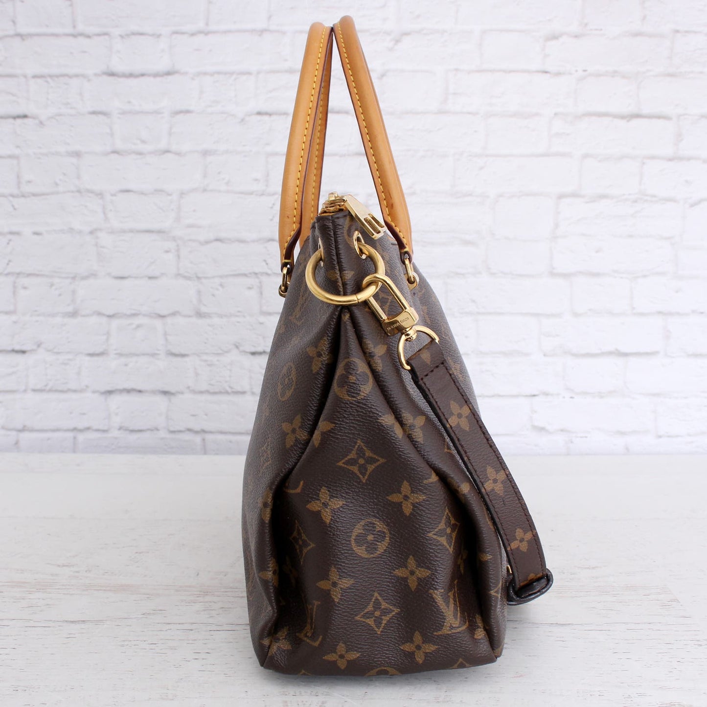 Louis Vuitton Pallas Saffron MM Monogram Shoulder Bag