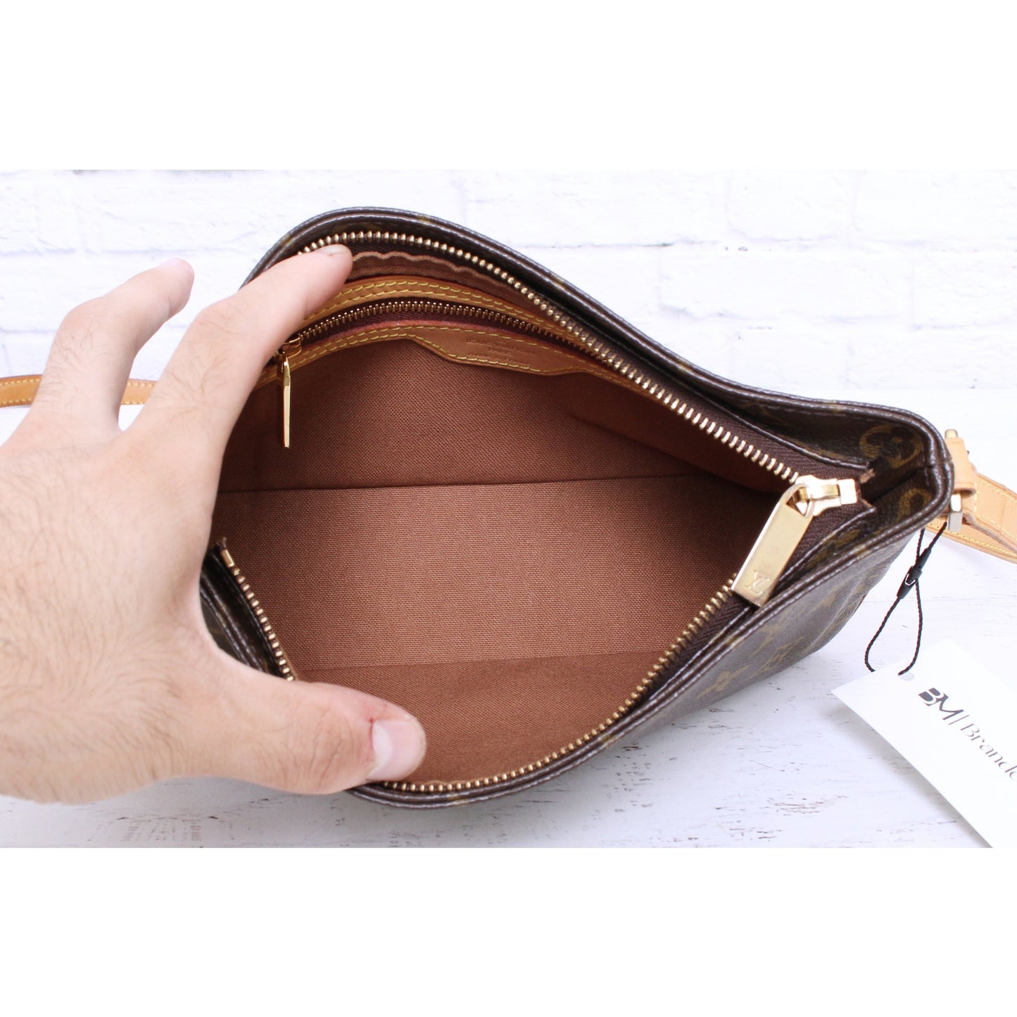 Louis Vuitton Trotteur Monogram Small Crossbody Leather Shoulder Handbag A4454