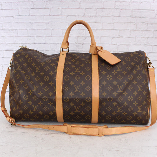 Louis Vuitton Keepall Bandouliere 55 Duffel Travel Bag