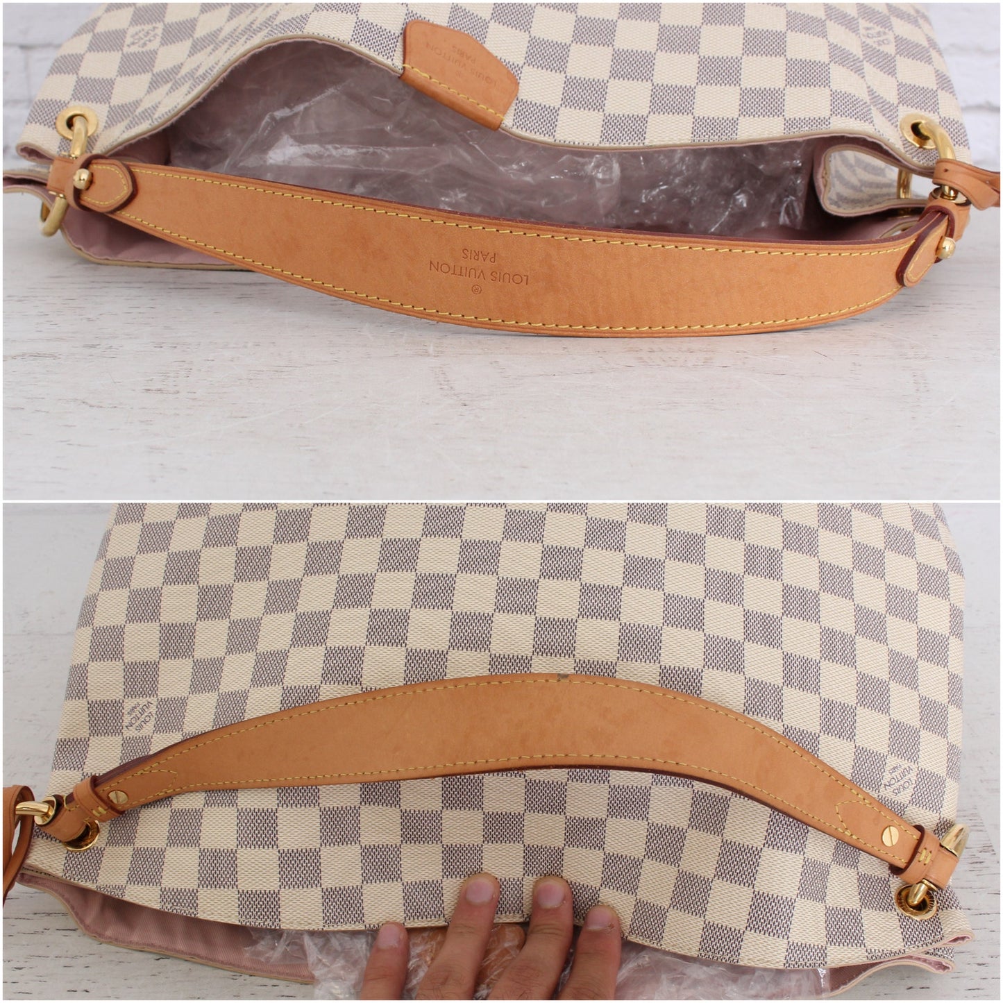 Louis Vuitton Graceful MM Damier Azur Shoulder Tote