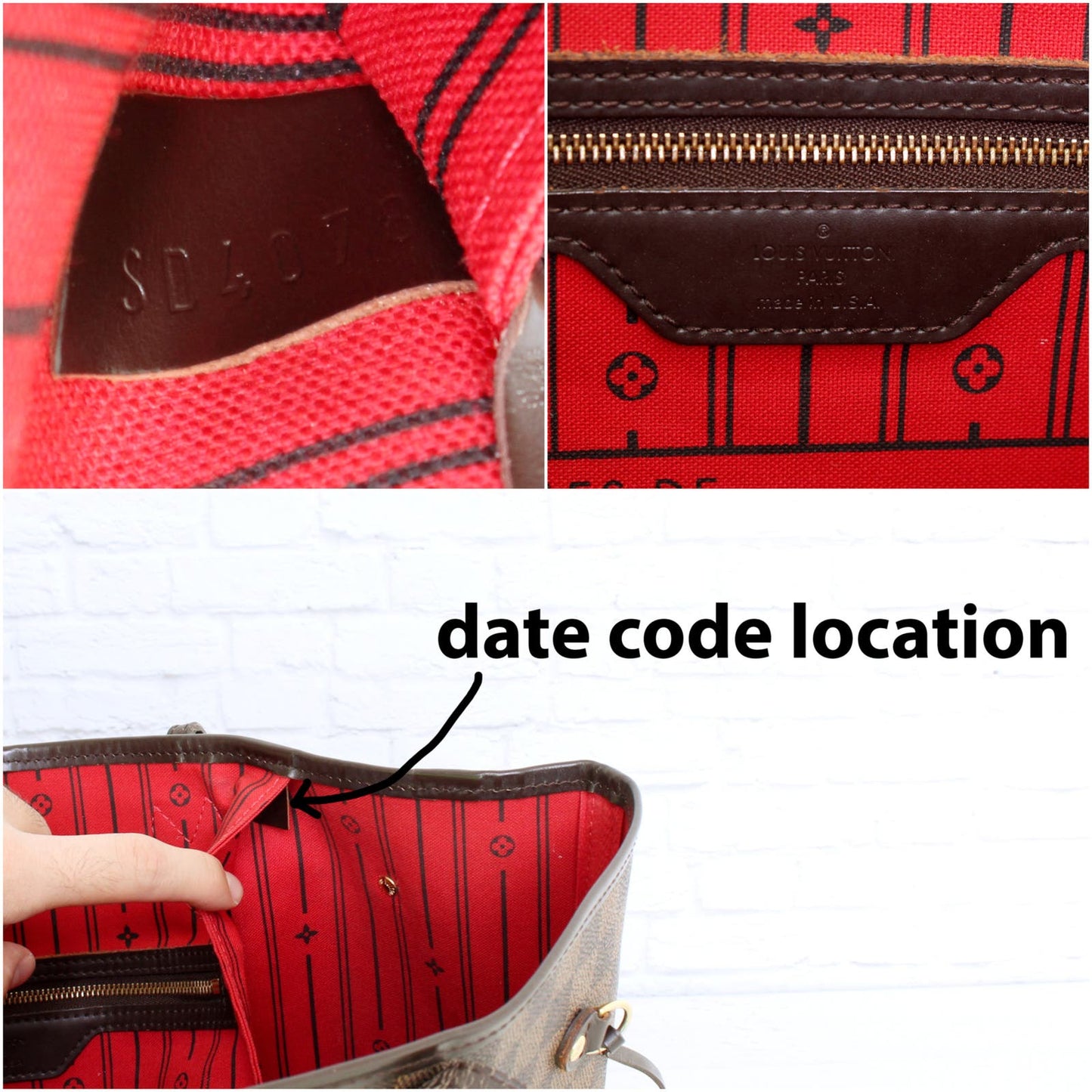 Louis Vuitton Neverfull MM Damier Ebene with Cherry Interior