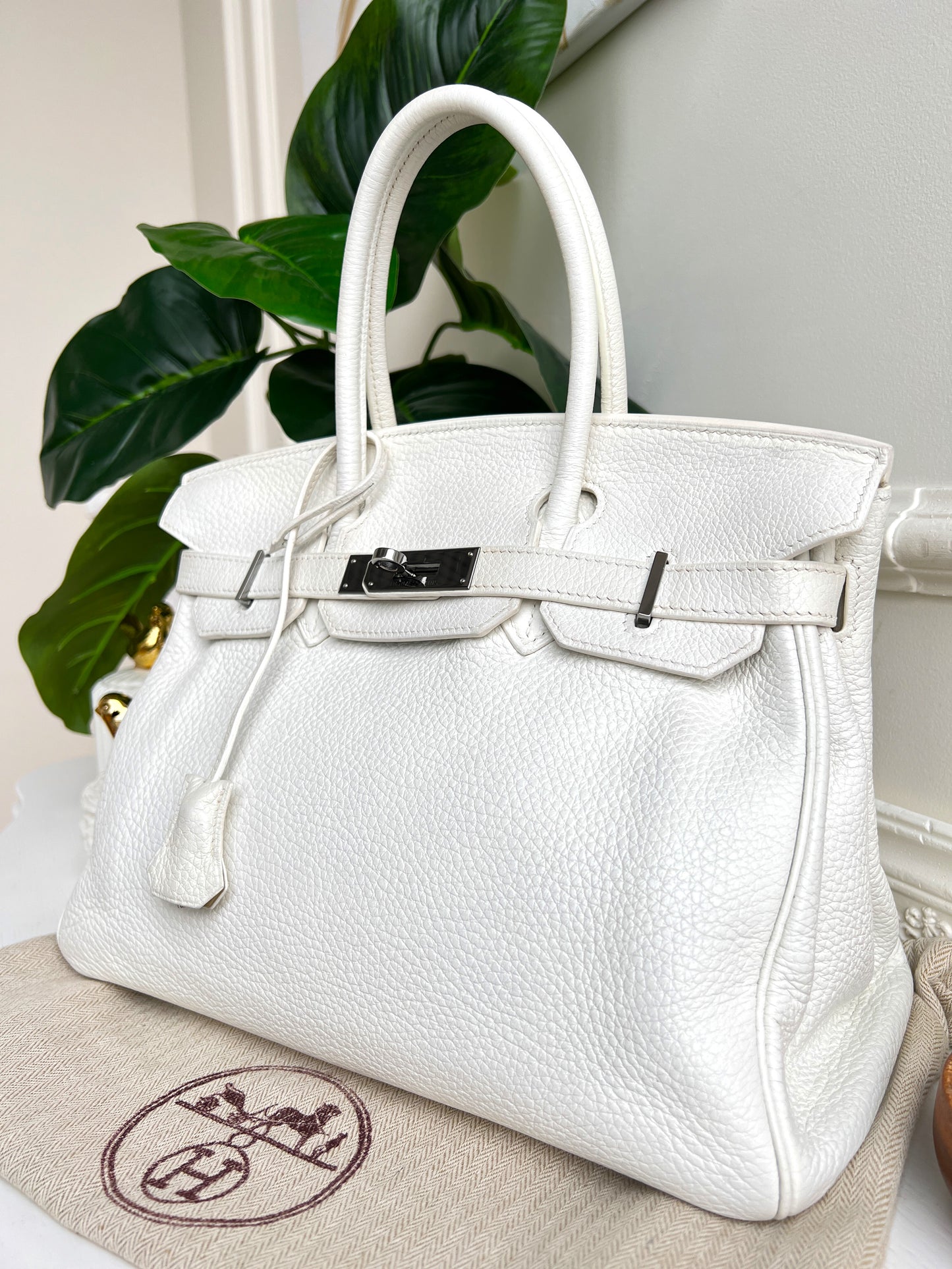 Hermès White Birkin 30 Bag