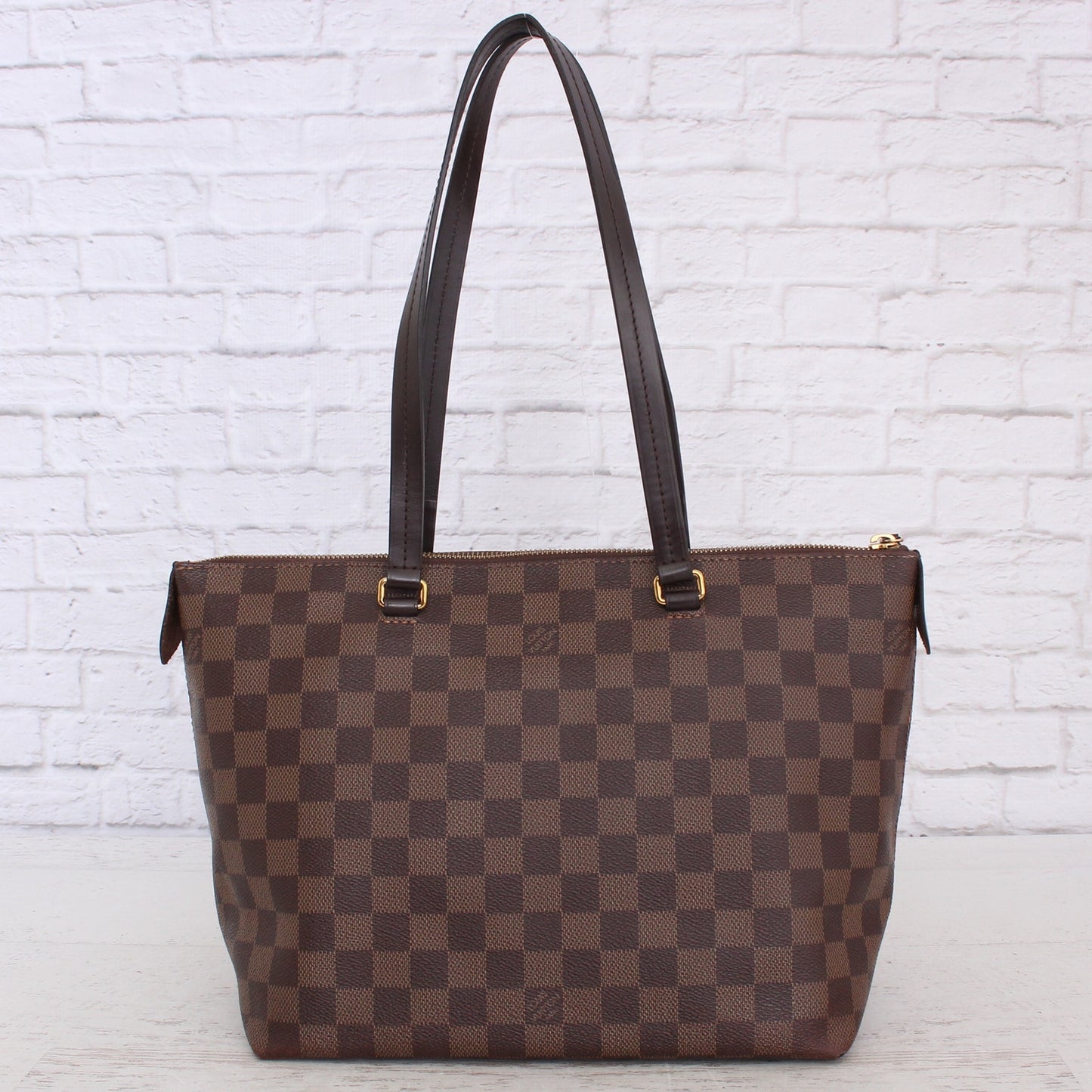 Louis Vuitton Iena PM Zip Tote Damier Ebene Shoulder Bag