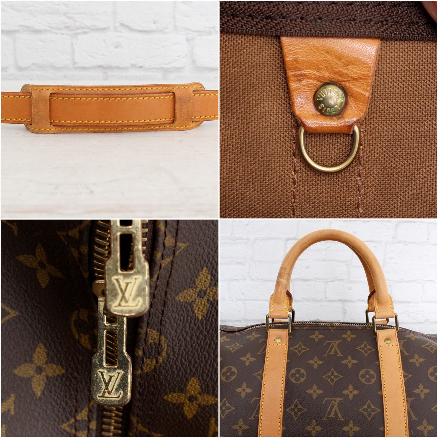 Louis Vuitton Keepall Bandouliere 55 Monogram Duffle Luggage Handbag