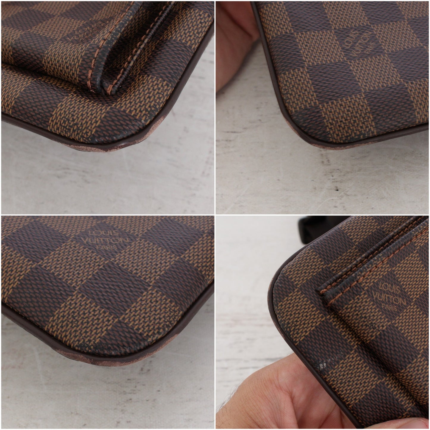 Louis Vuitton Pochette Melville Damier Ebene Crossbody Purse Shoulder