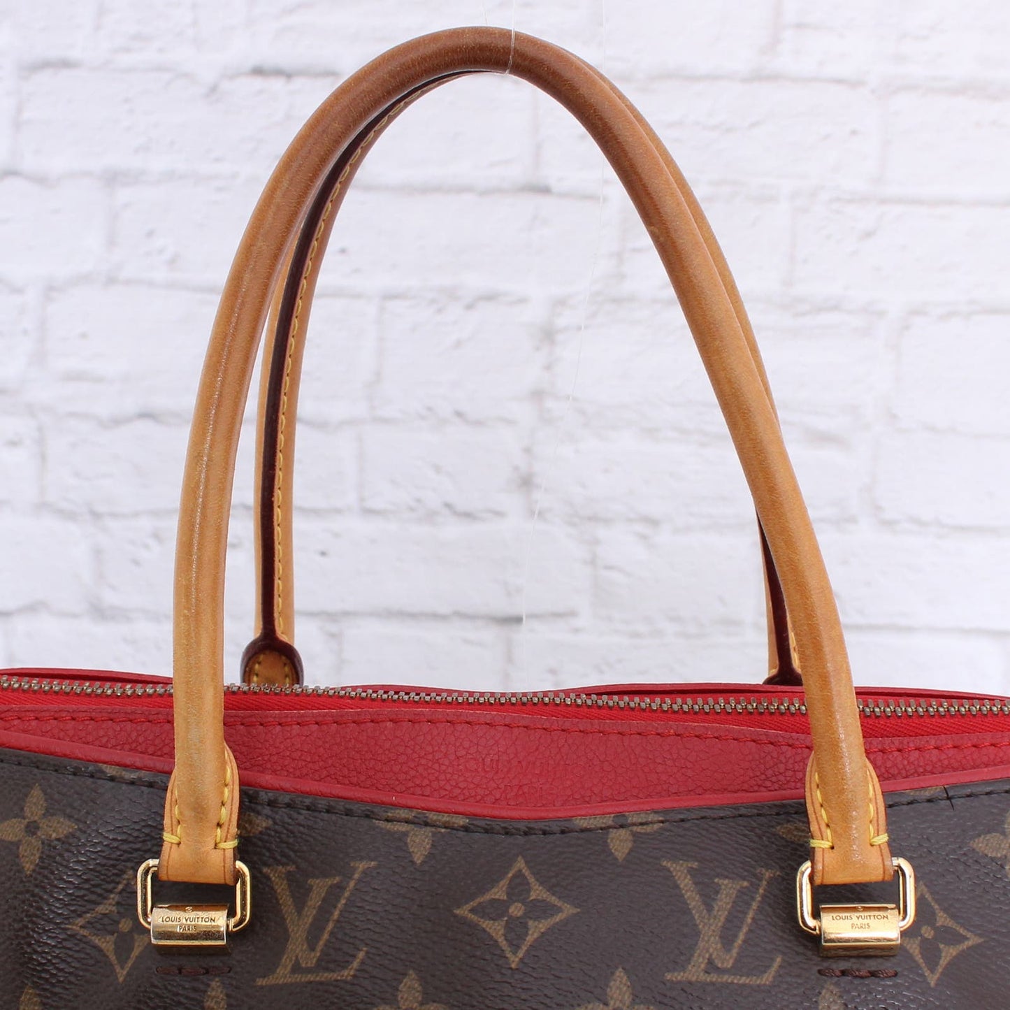 Louis Vuitton Pallas Cerise Red MM Monogram Shoulder Bag