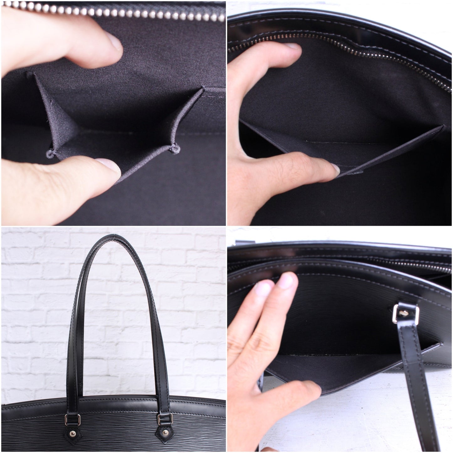 Louis Vuitton Madeleine GM Black Epi Shoulder Tote