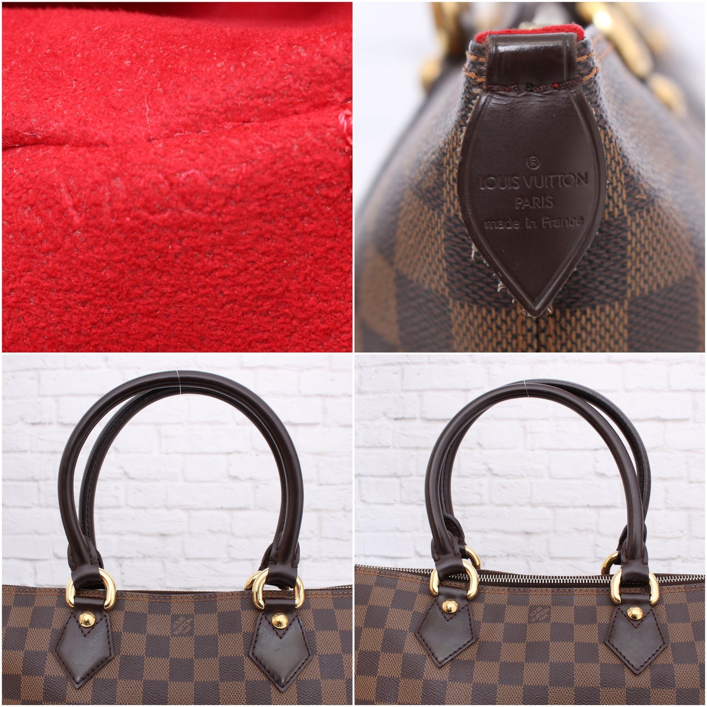Louis Vuitton Saleya PM Tote Damier Ebene Shoulder Bag Handbag Leather LV Purse