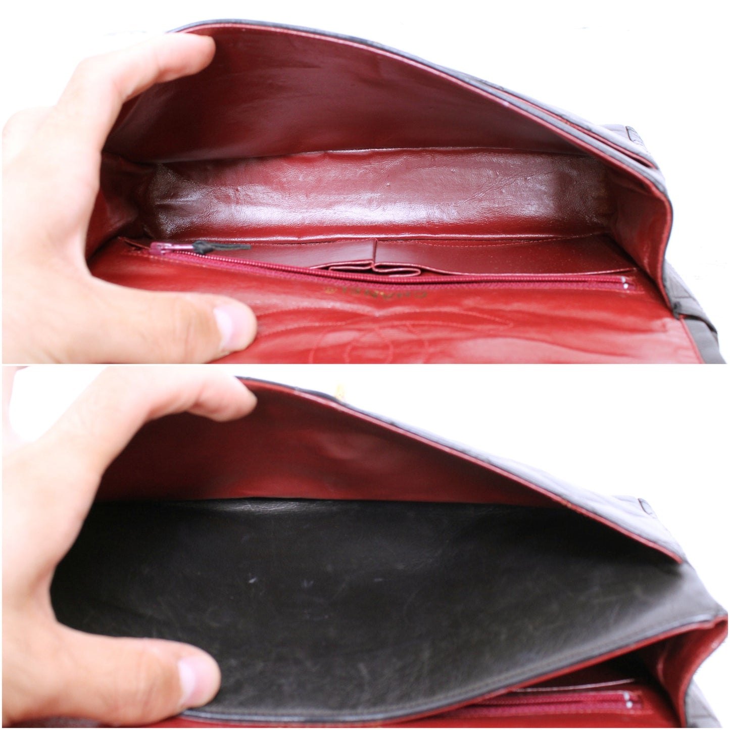 Chanel Paris Limited Two Tone Double Flap Black Lambskin Leather Shoulder A5106